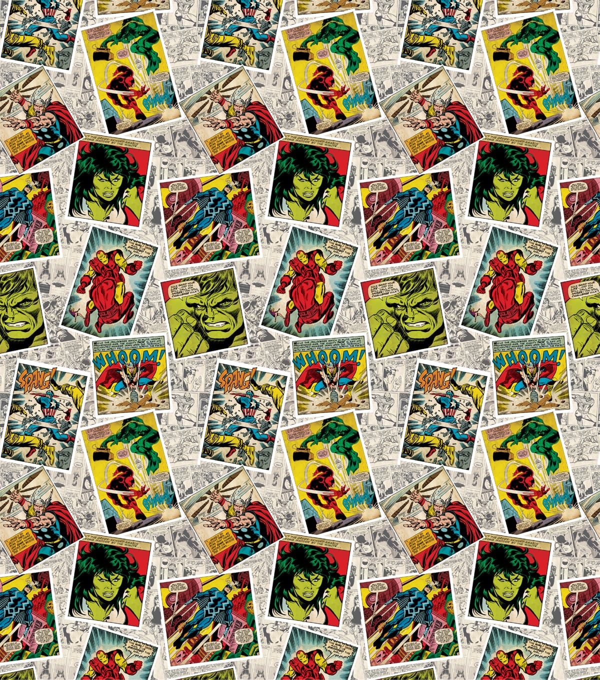 Marvel Retro Comic Super Hero Cotton Fabric