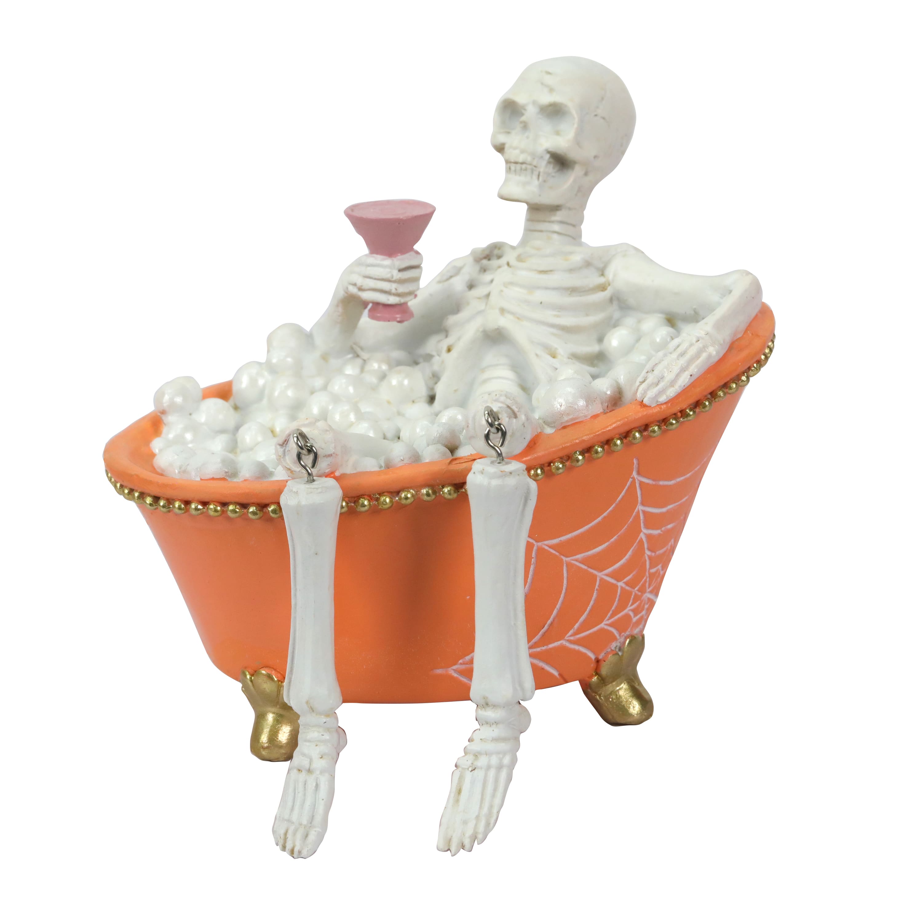 6.4&#x22; Skeleton in Orange Bathtub Decoration by Ashland&#xAE;