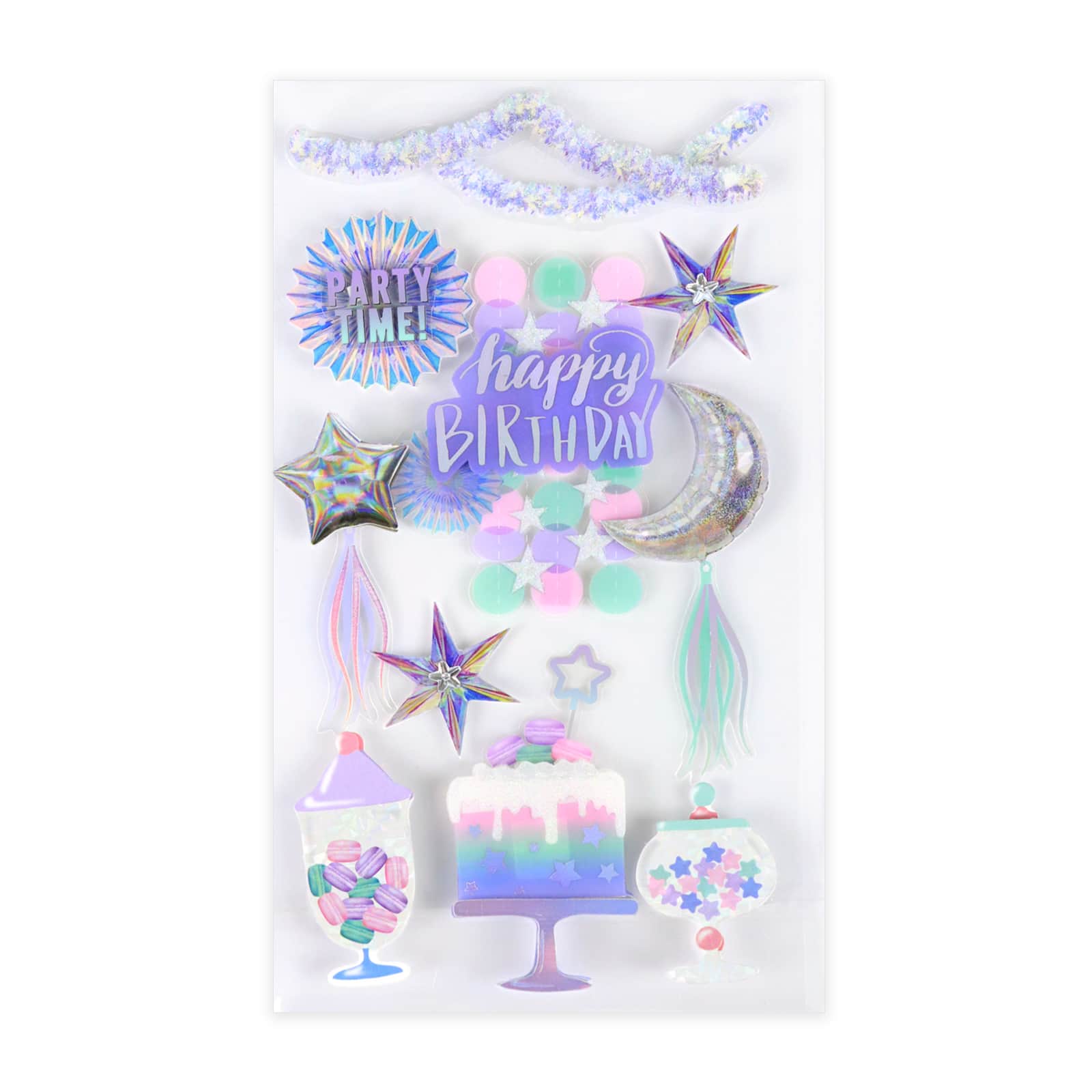 12 Pack: Holographic Birthday Dimensional Stickers by Recollections™