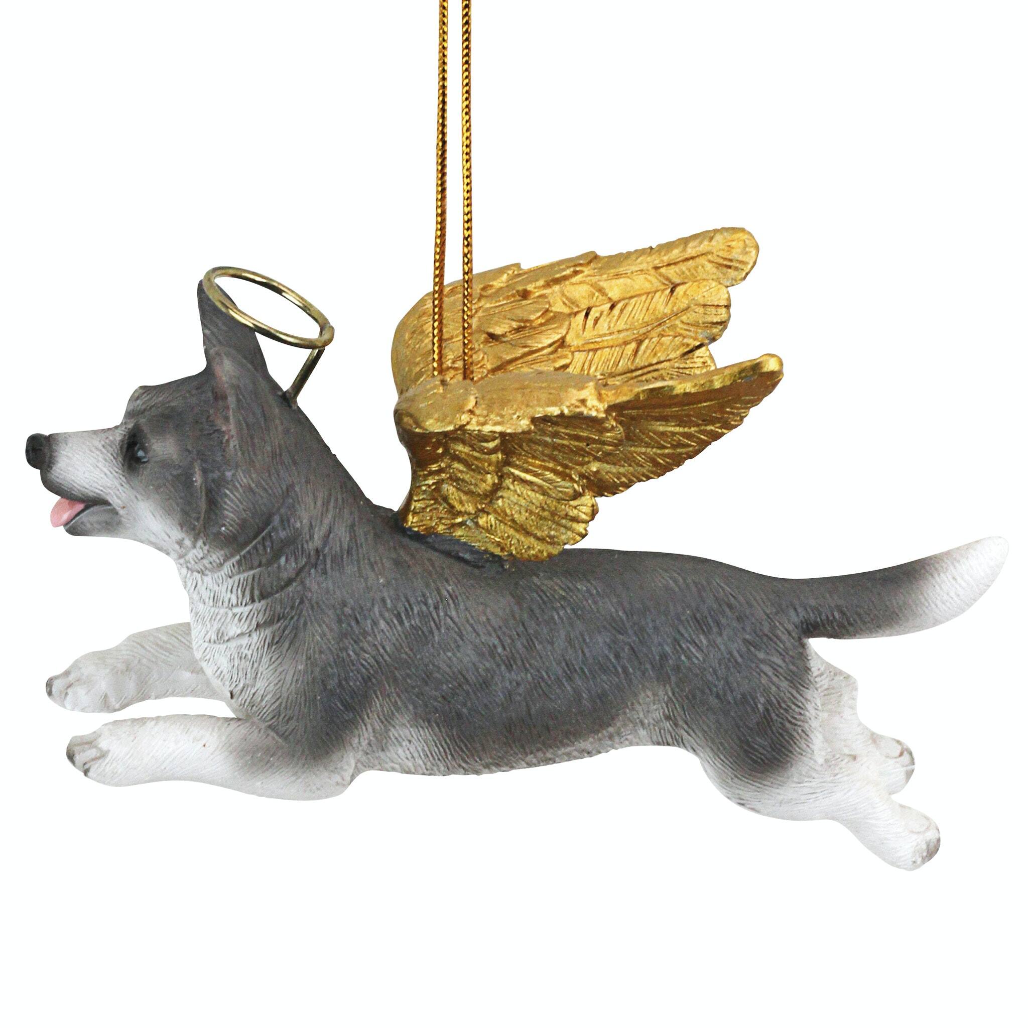 Design Toscano Honor the Pooch Siberian Husky Angel Ornament