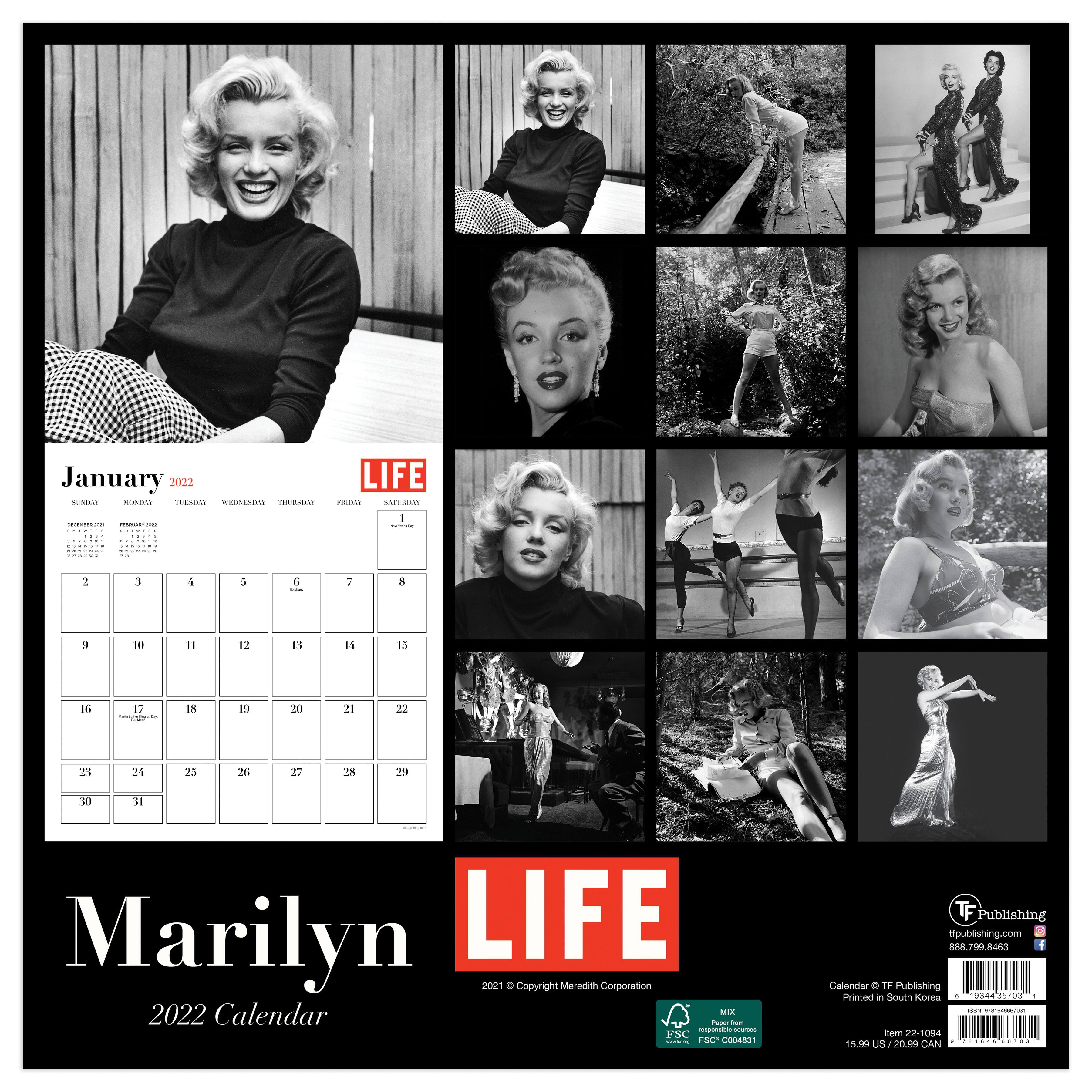 2022 Life Marilyn Wall Calendar Michaels Calendario Marylin 2022