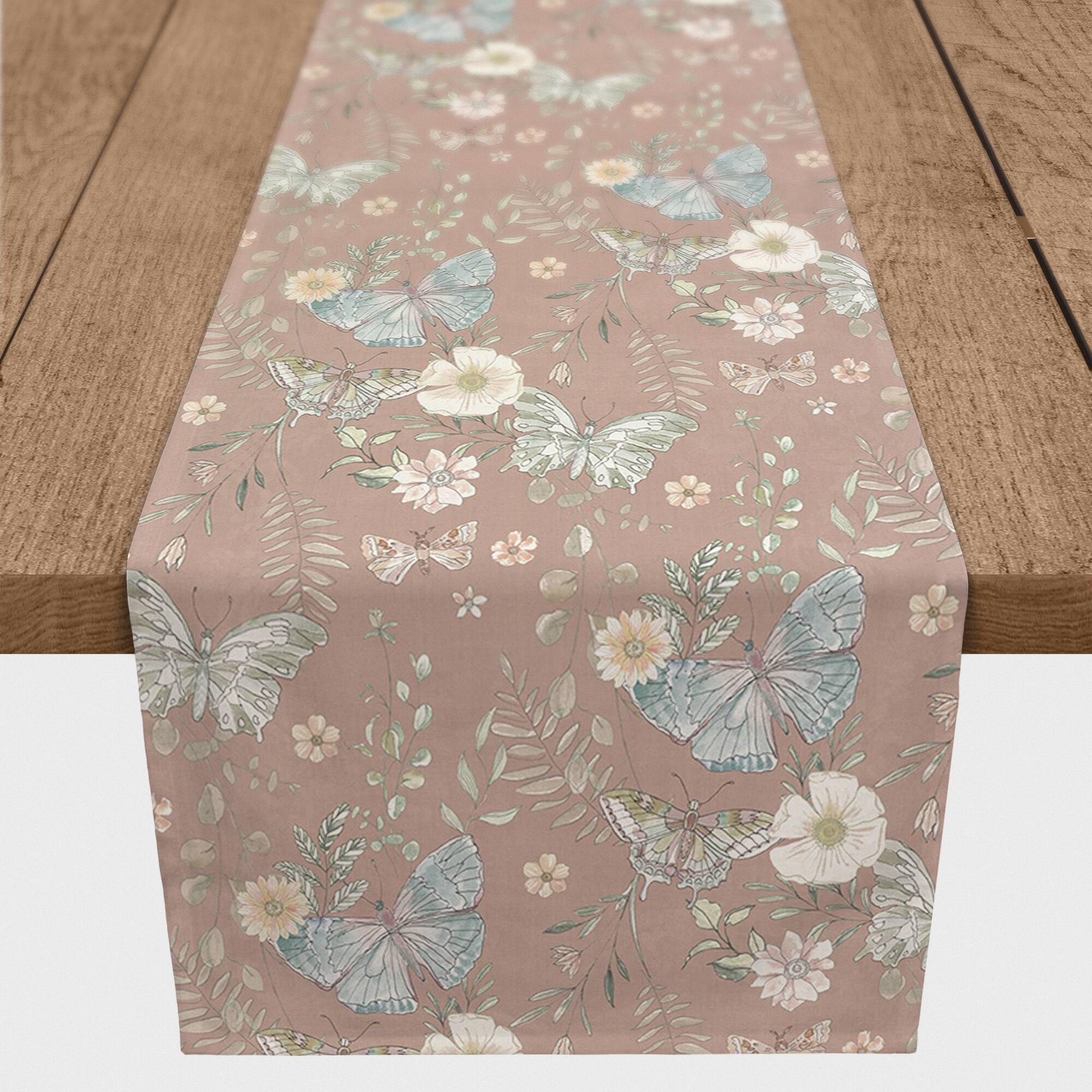 Butterflies Cotton Twill Runner