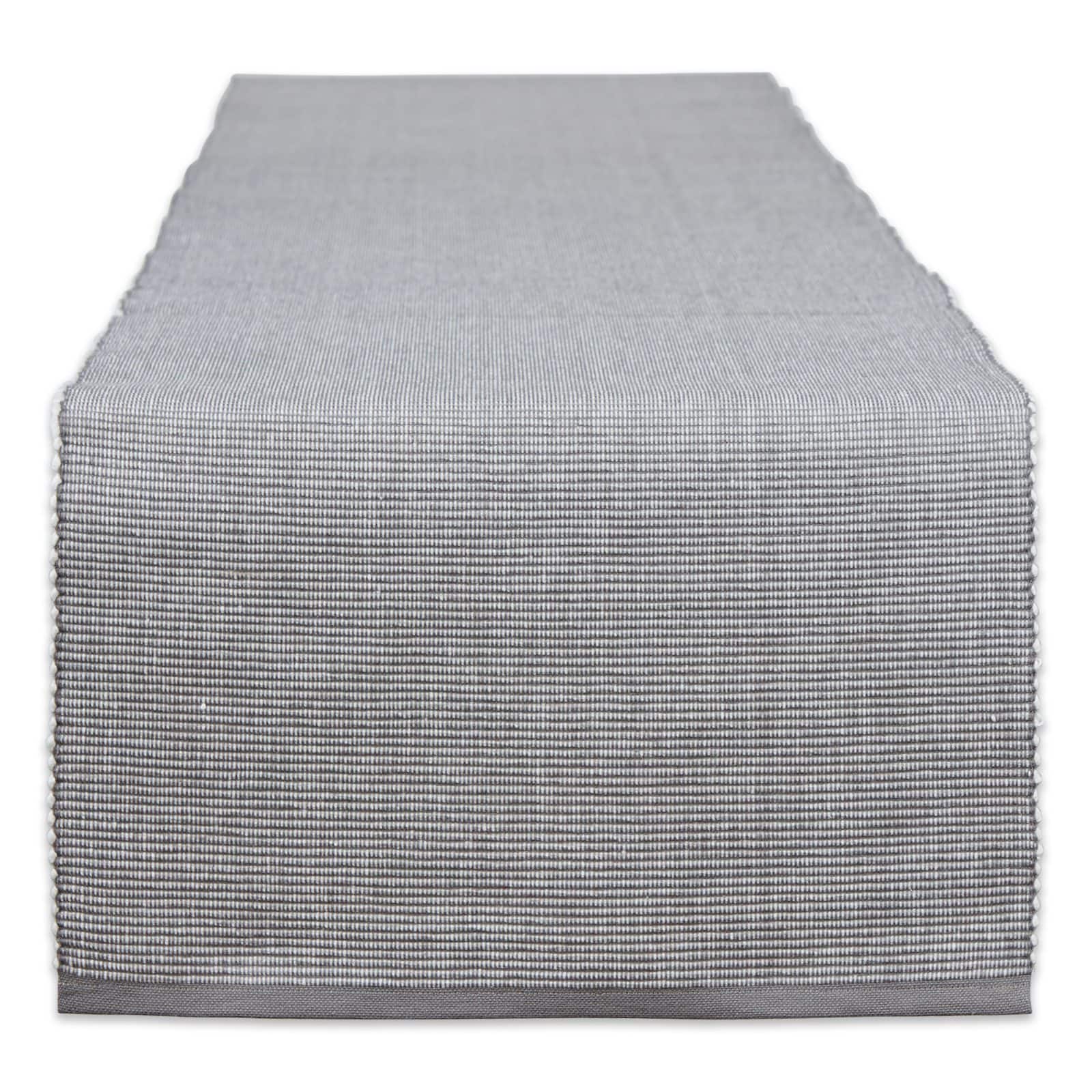 DII® 108" Gray & White 2-Tone Ribbed Table Runner