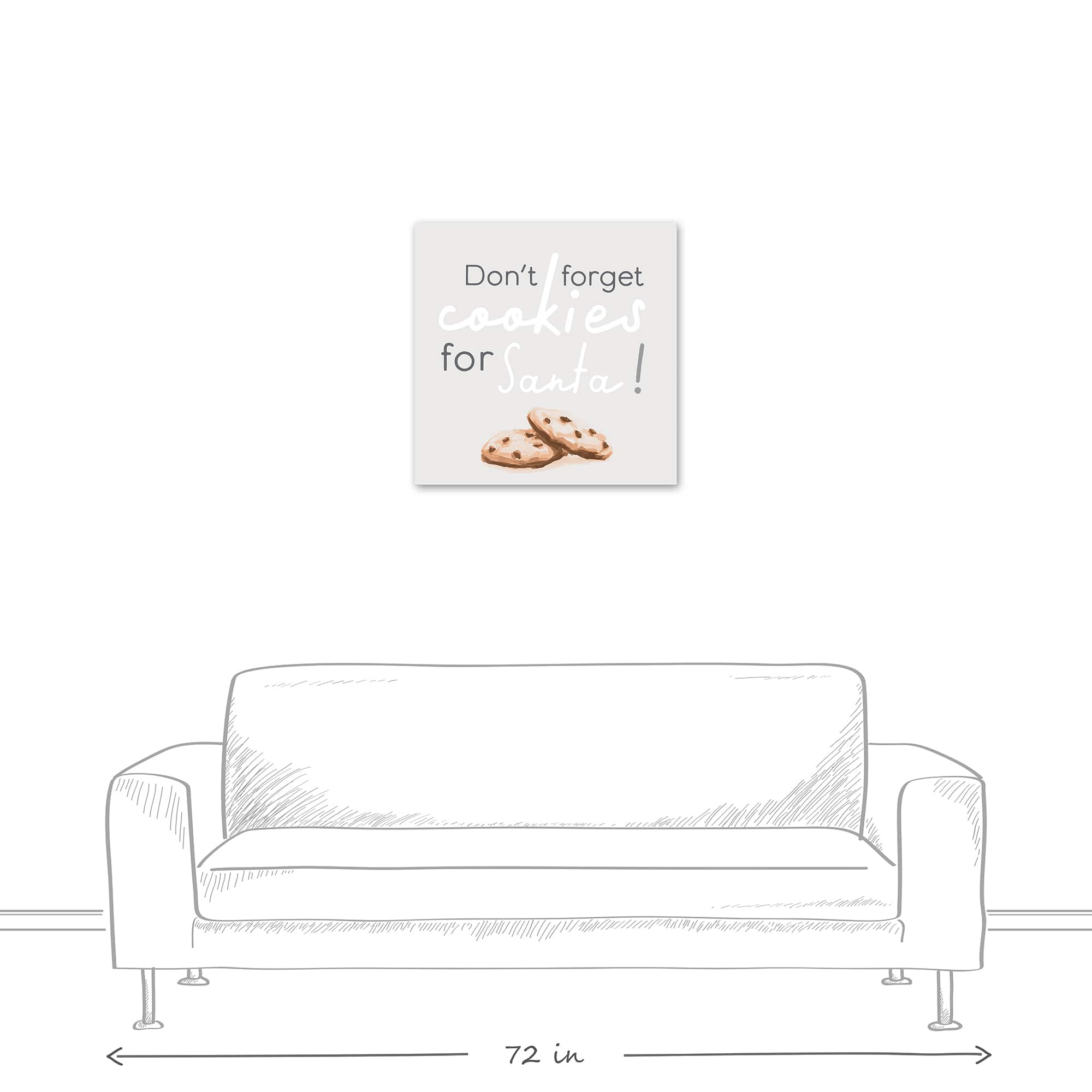 Christmas Cookies Santa Canvas Wall Art