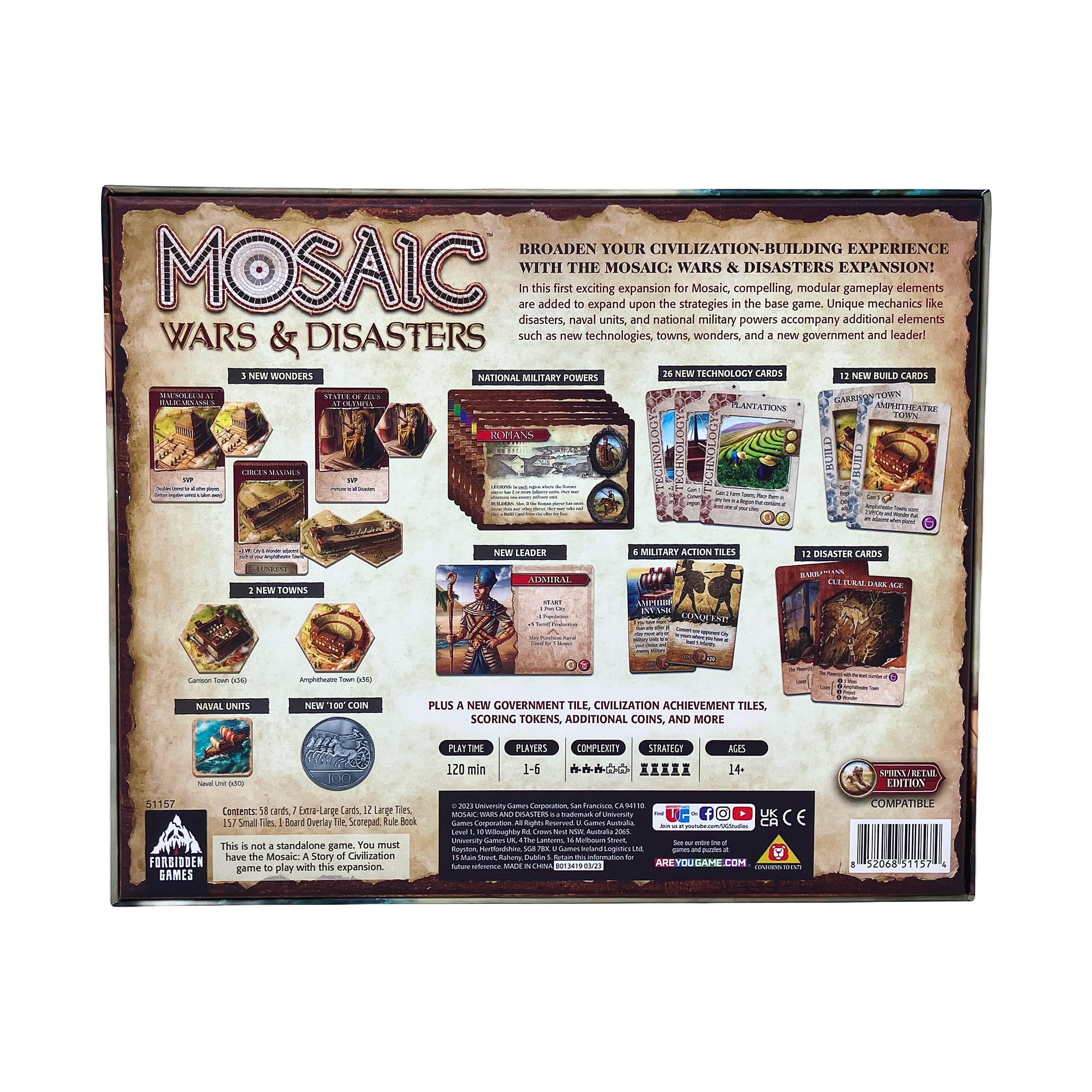 Mosaic: Wars &#x26; Disasters Expansion - Sphinx/Retail Edition
