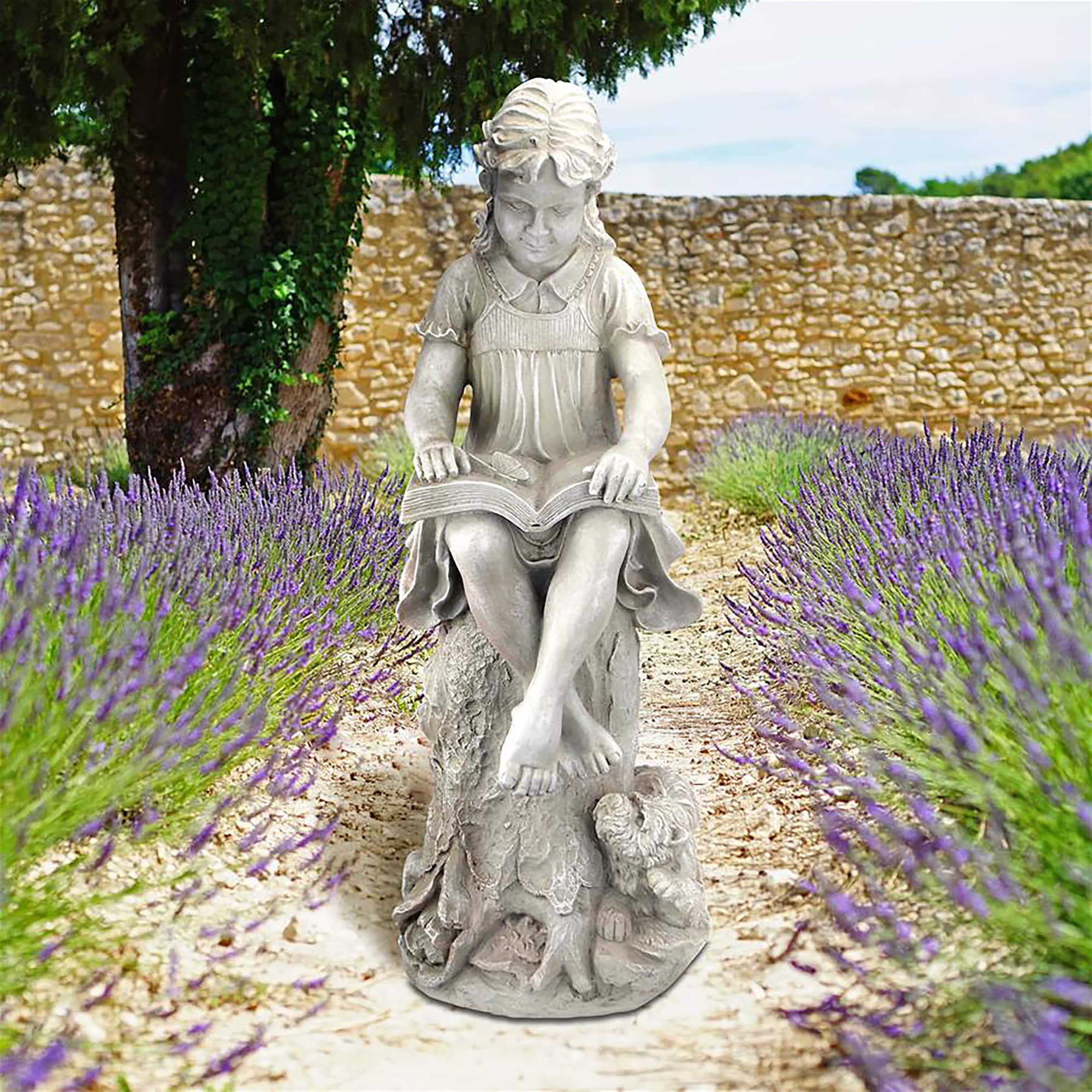 Design Toscano 34.5&#x22; Sierra the Reading Child Garden Statue