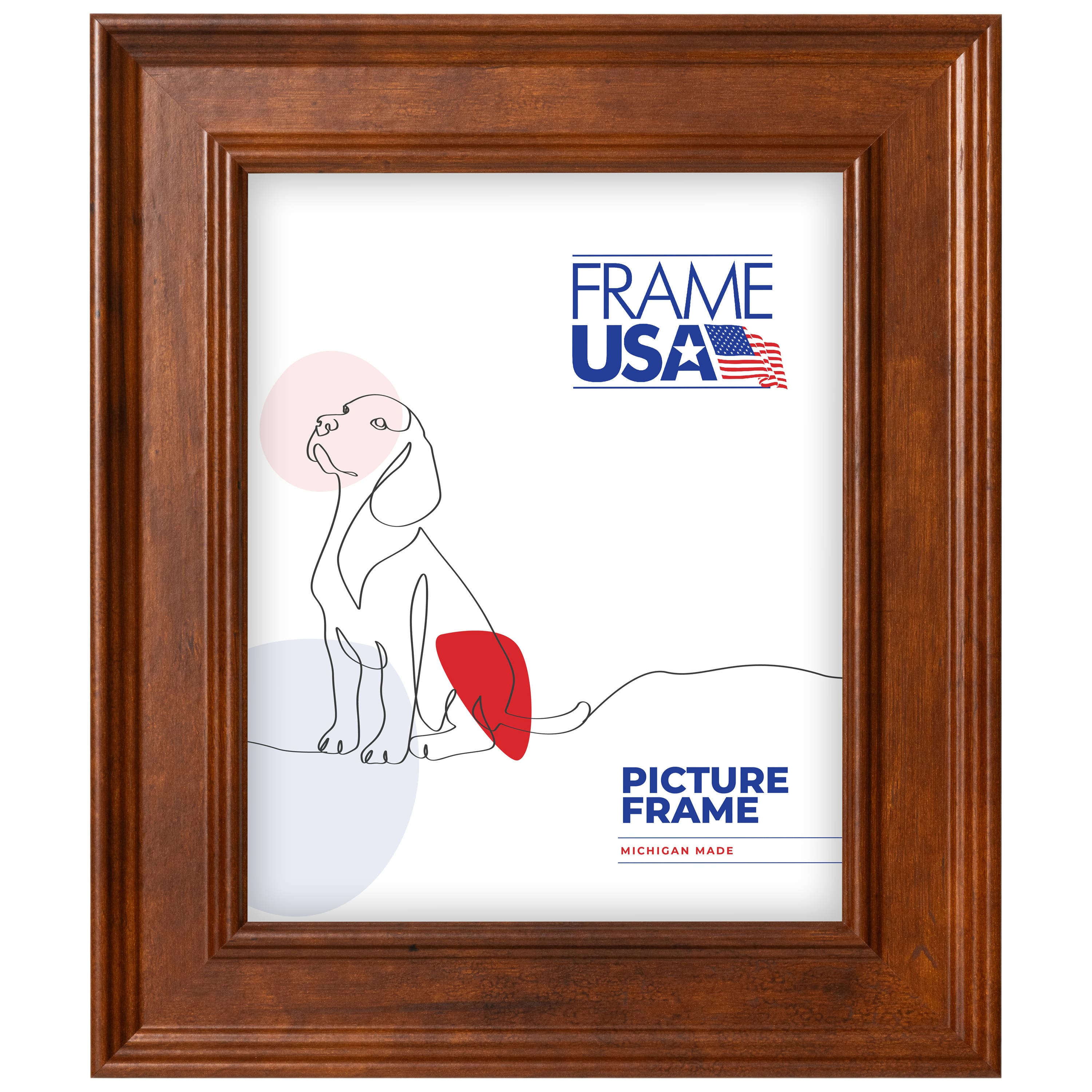 Frame USA Honey Beveled Brown Single Image Picture Frame
