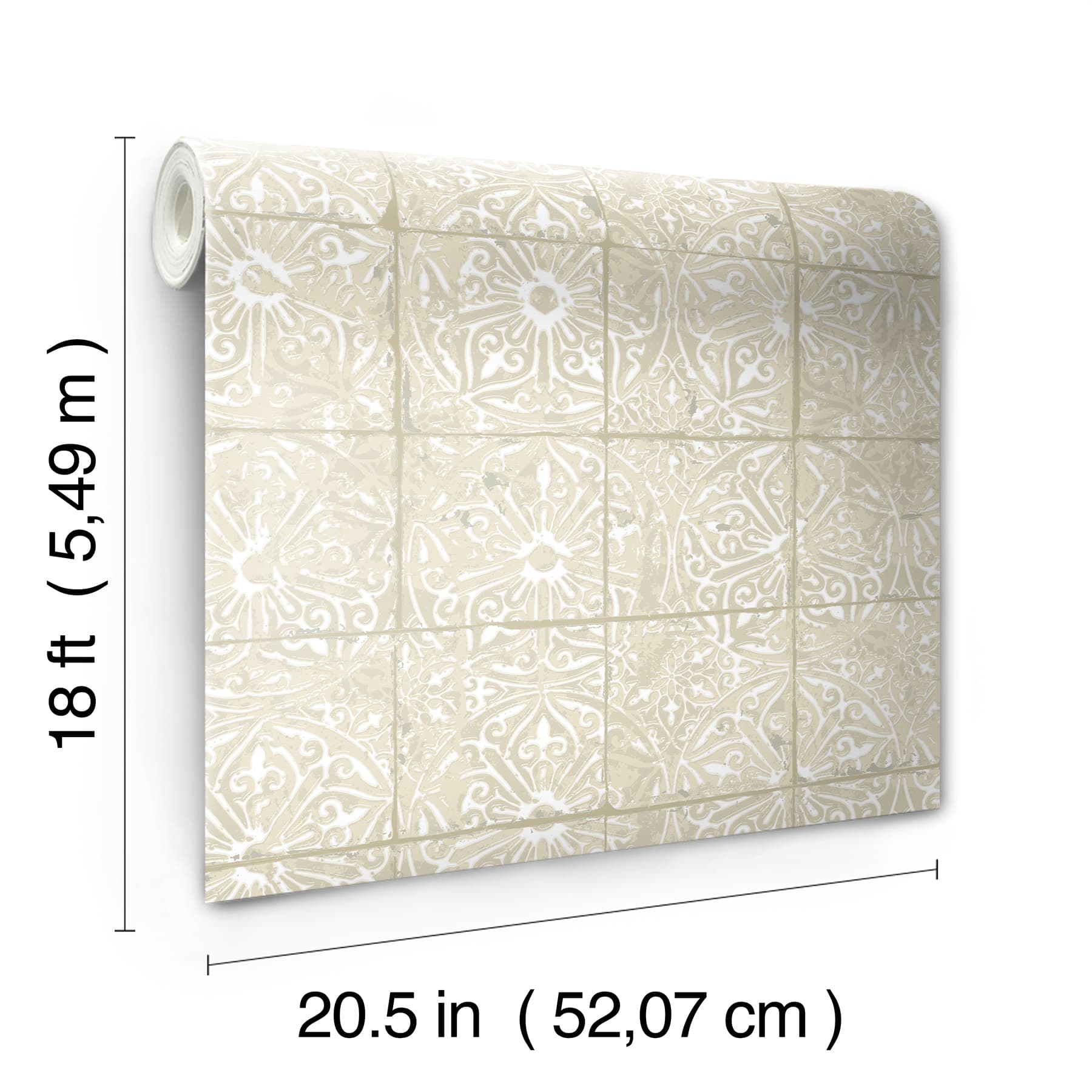 NuWallpaper Provincial Tile Peel &#x26; Stick Wallpaper