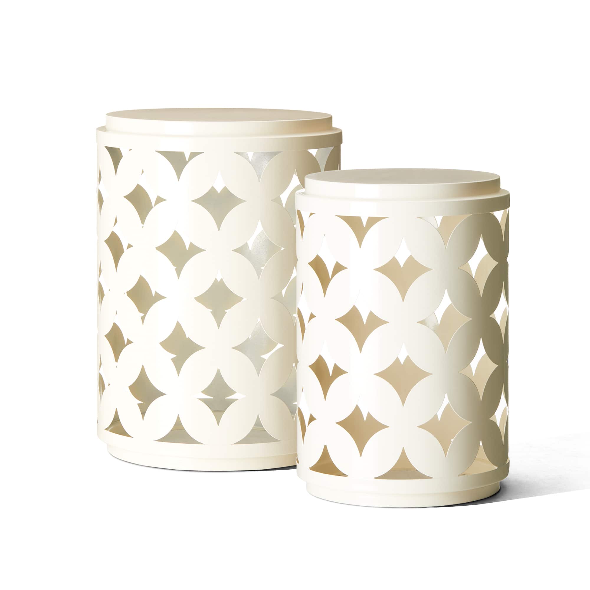 Glitzhome® Modern Heavy Duty Metal Frame Side Table Set