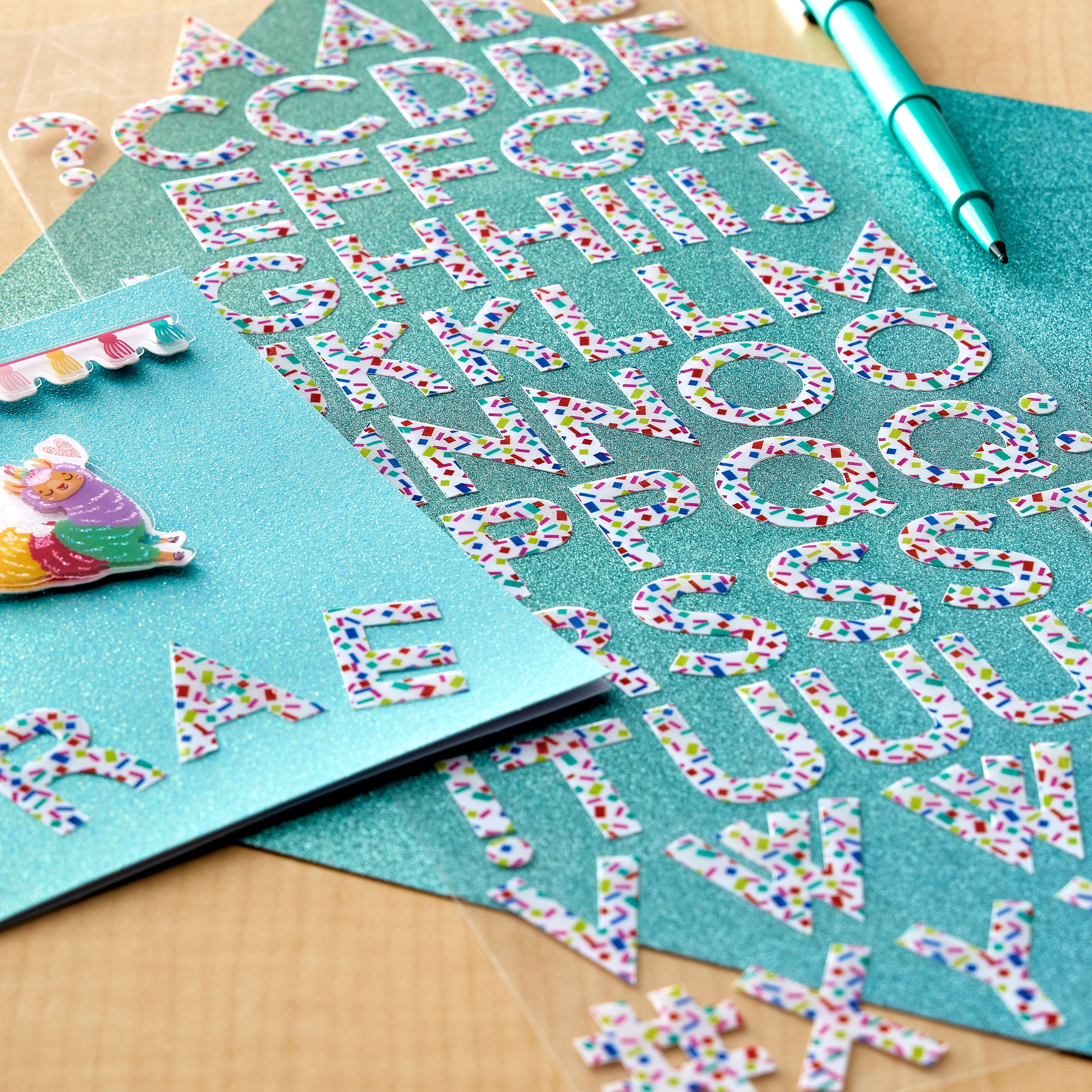 Shaker Confetti Alphabet Stickers by Recollections™ | Letters & Numbers ...