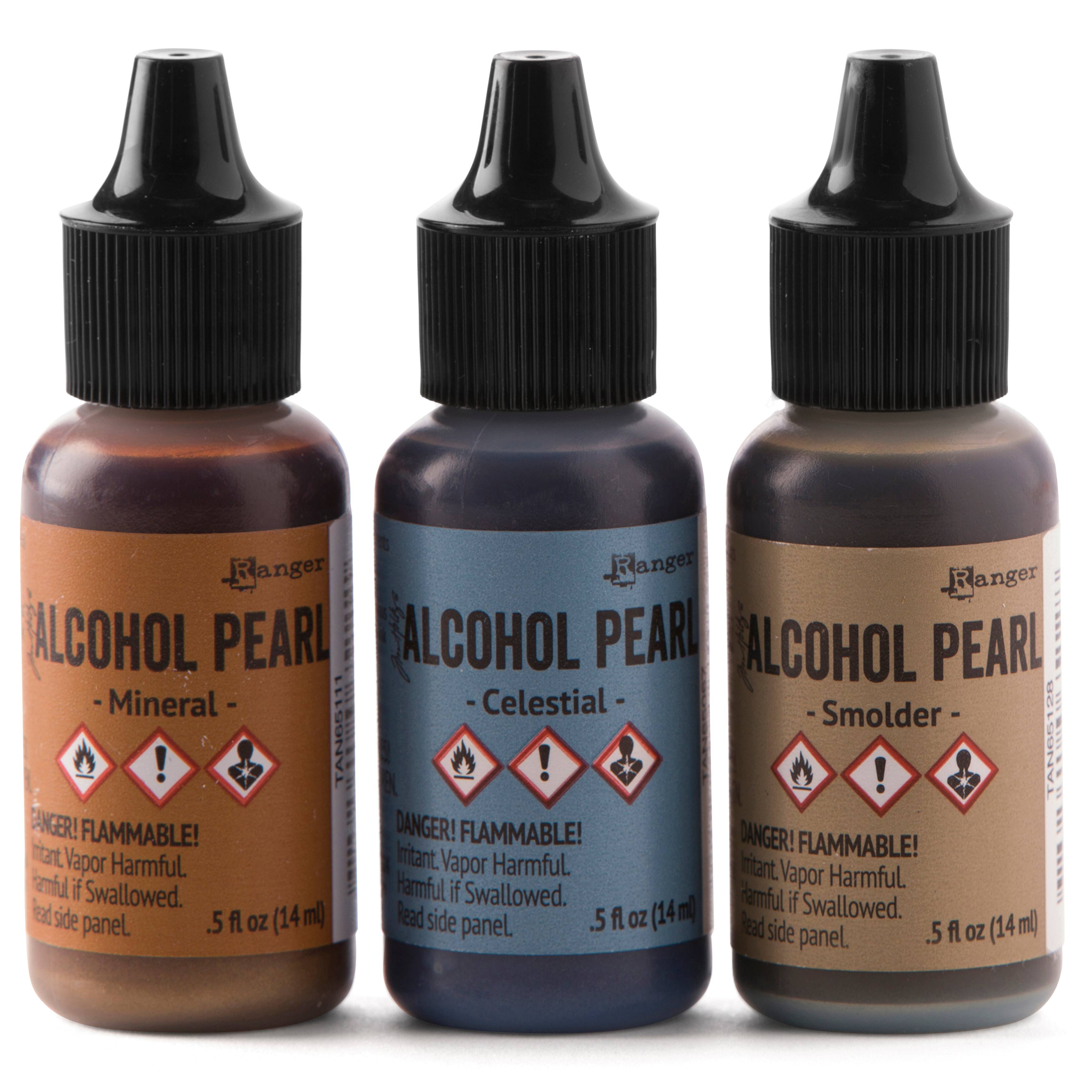 6 Packs: 3 ct. (18 total) Ranger Tim Holtz® Alcohol Ink Pearl Kit 4