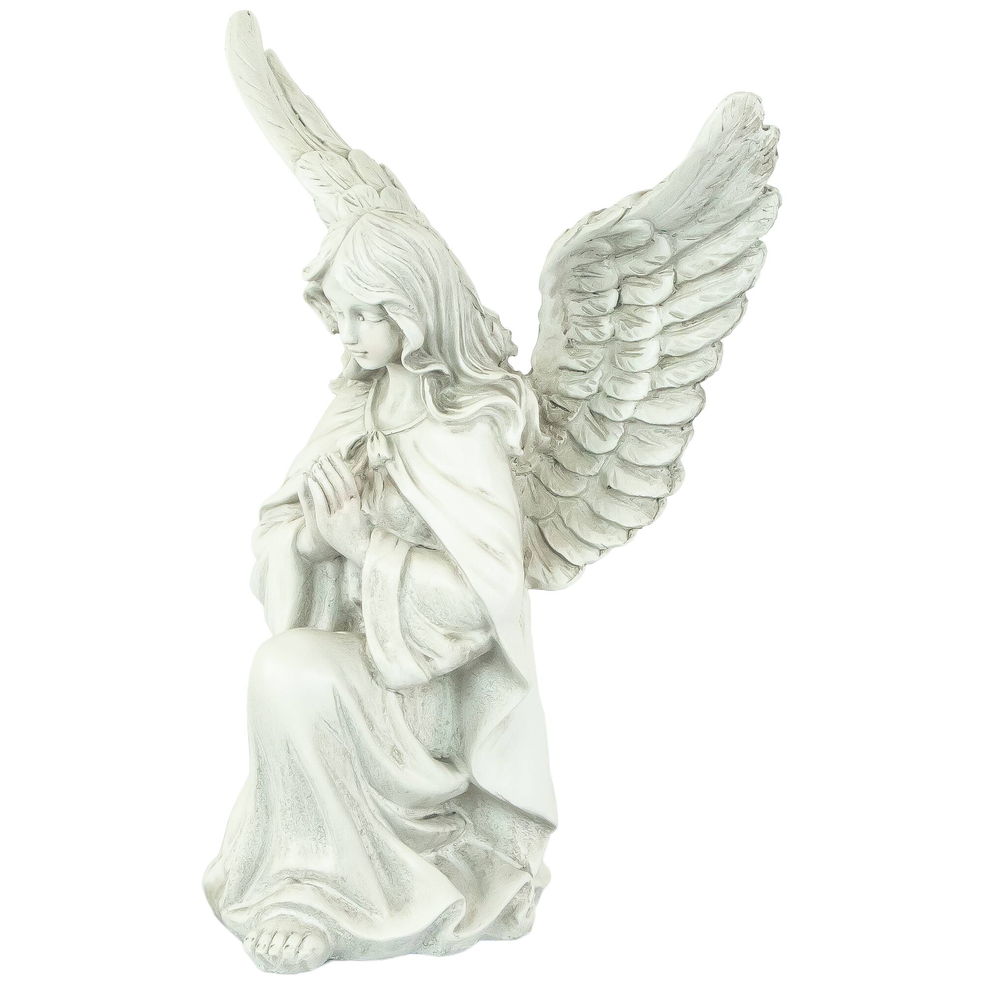 13" Kneeling Praying Angel Outdoor Garden Statue