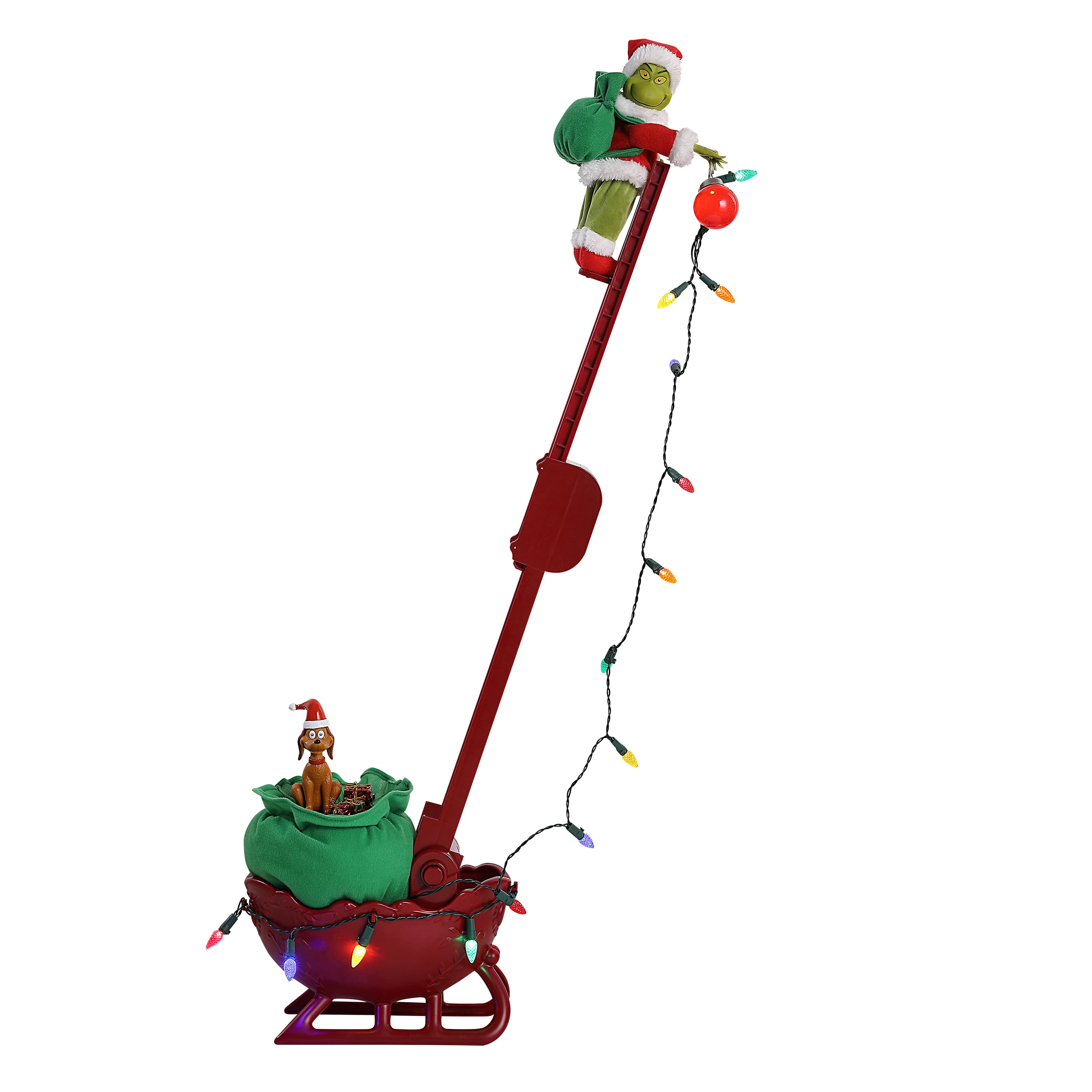 Mr. Christmas 35.5" Grinch's Animated Utility Sleigh