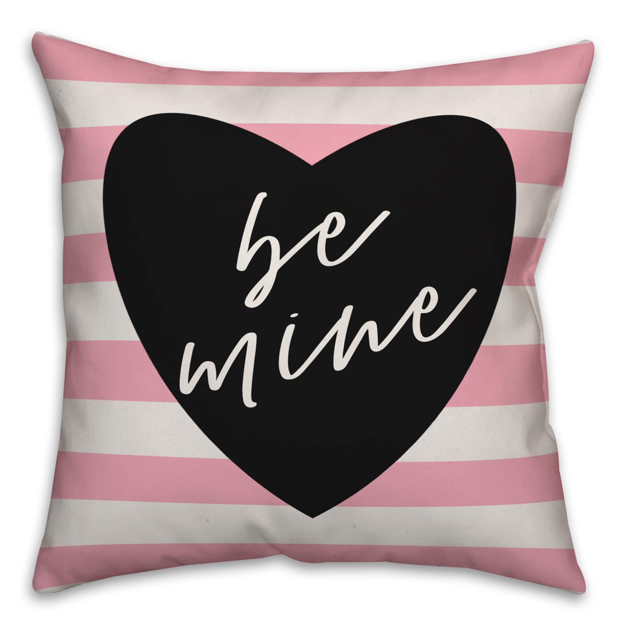 Be Mine Stripe Throw Pillow