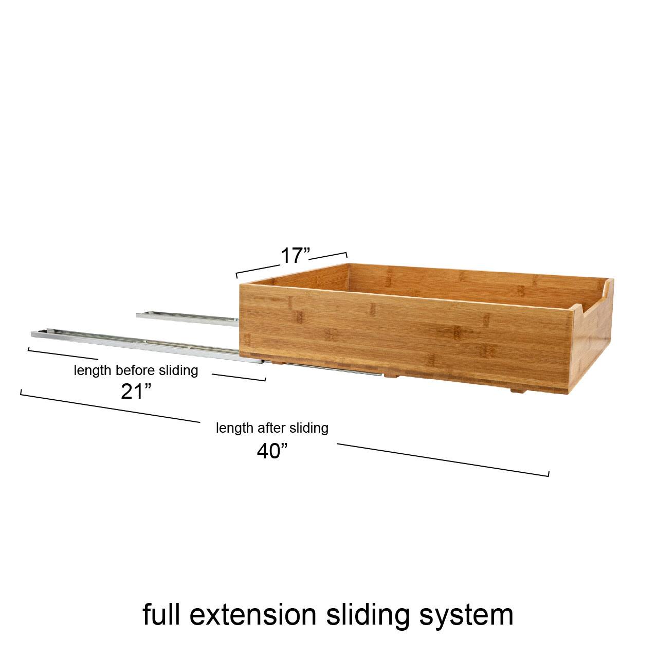 Household Essentials Glidez Bamboo &#x26; Steel Slide-Out Storage Organizer