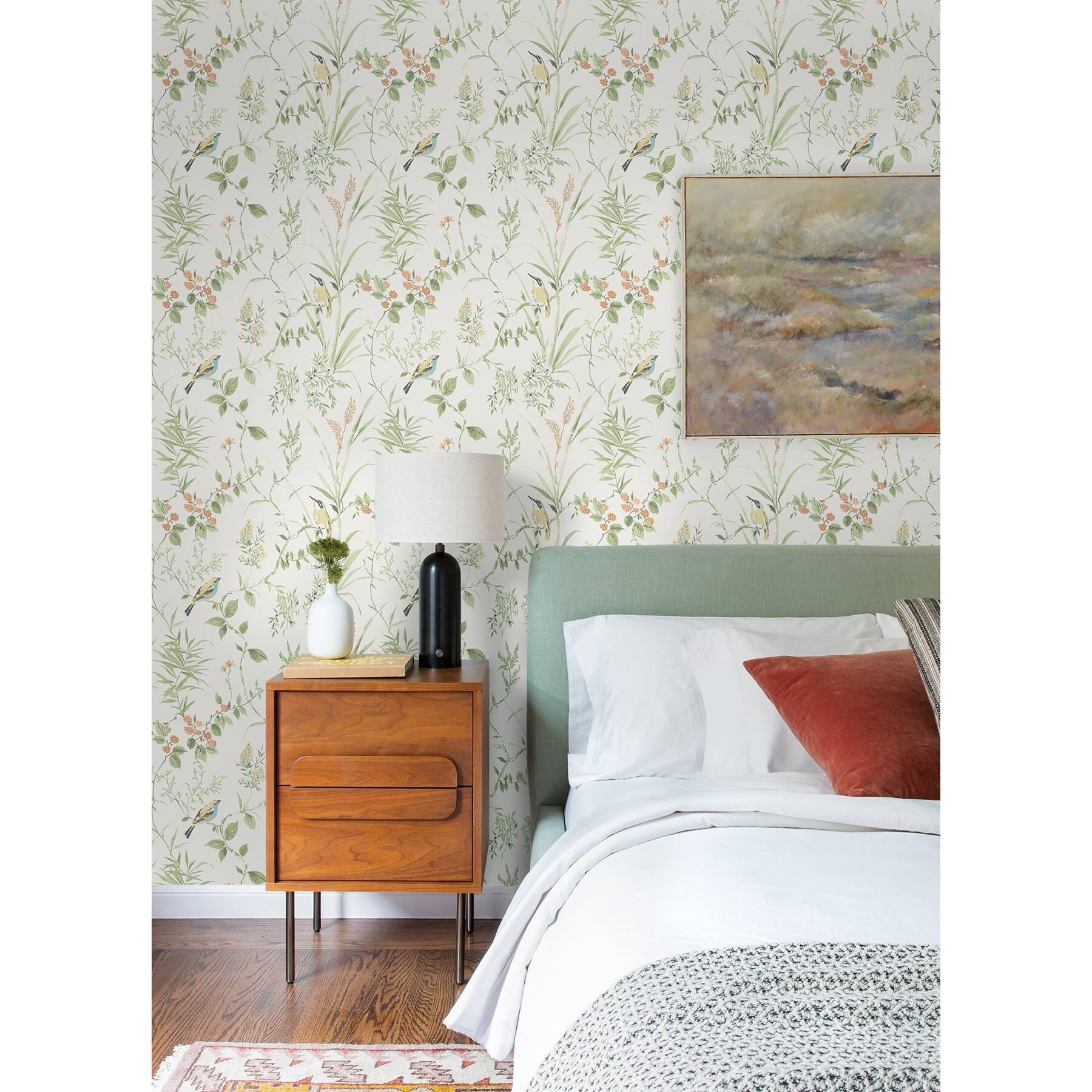 NuWallpaper Sage Songbird Peel & Stick Wallpaper