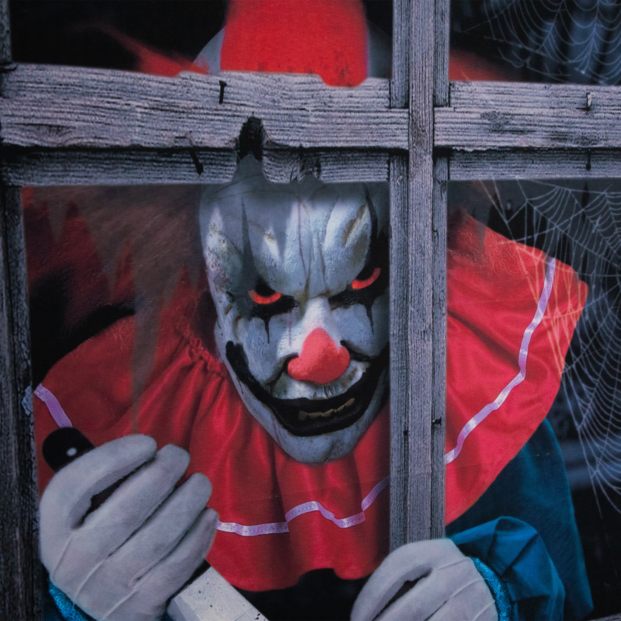47&#x22; Creepy Clown Scary Window Halloween Decoration