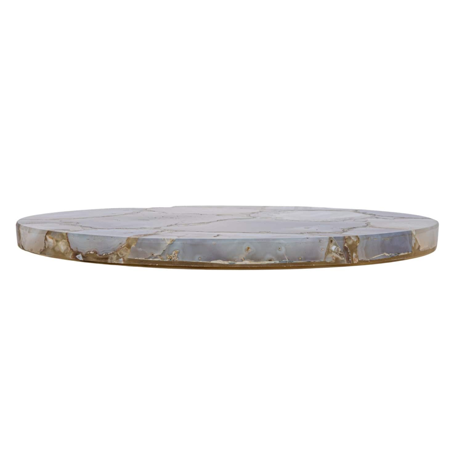 11&#x22; Multicolor Round Agate Cheese Board