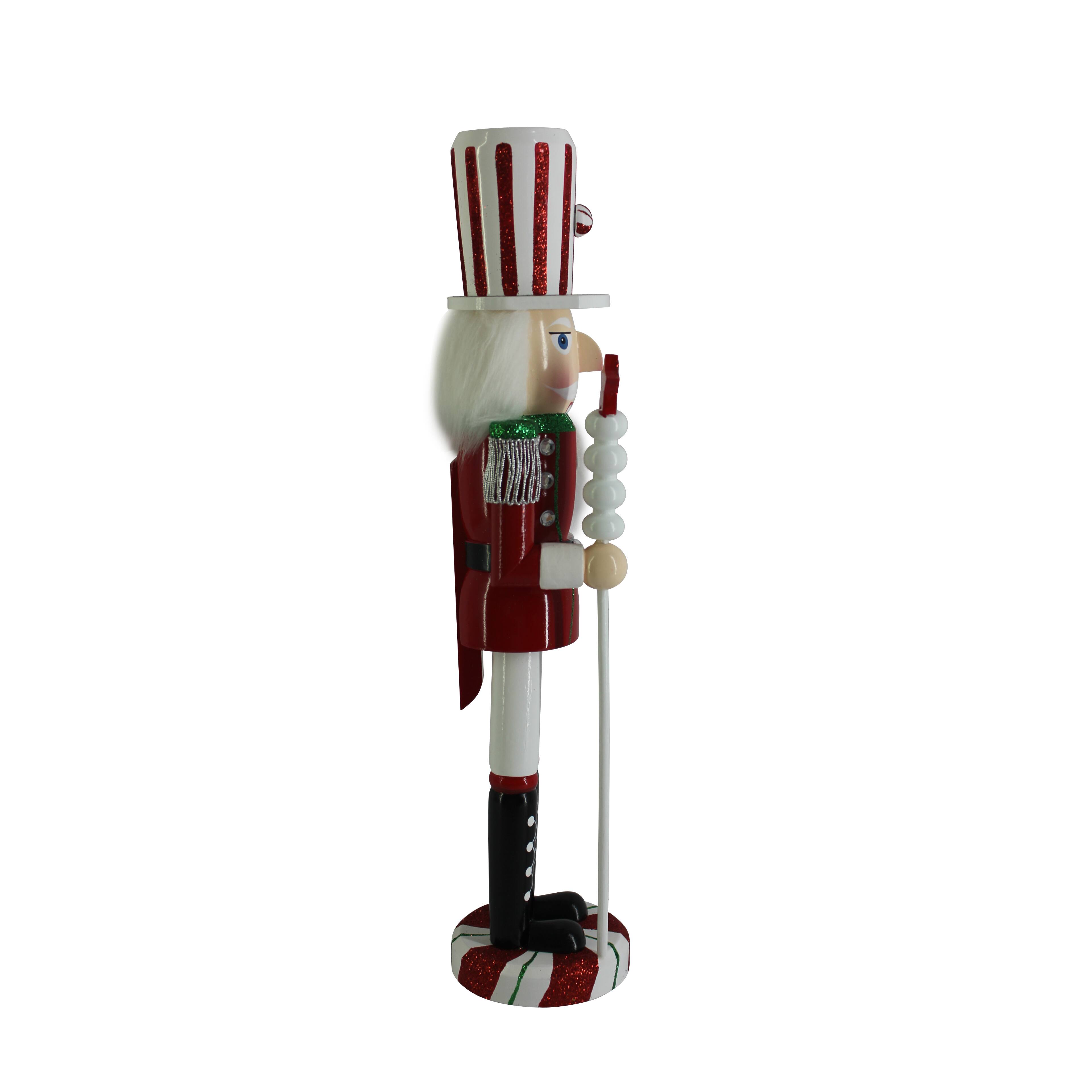 16&#x22; Red &#x26; White Peppermint Nutcracker by Ashland&#xAE;