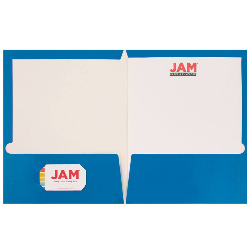 JAM Paper Glossy Laminated Two Pocket Folders, 100ct.