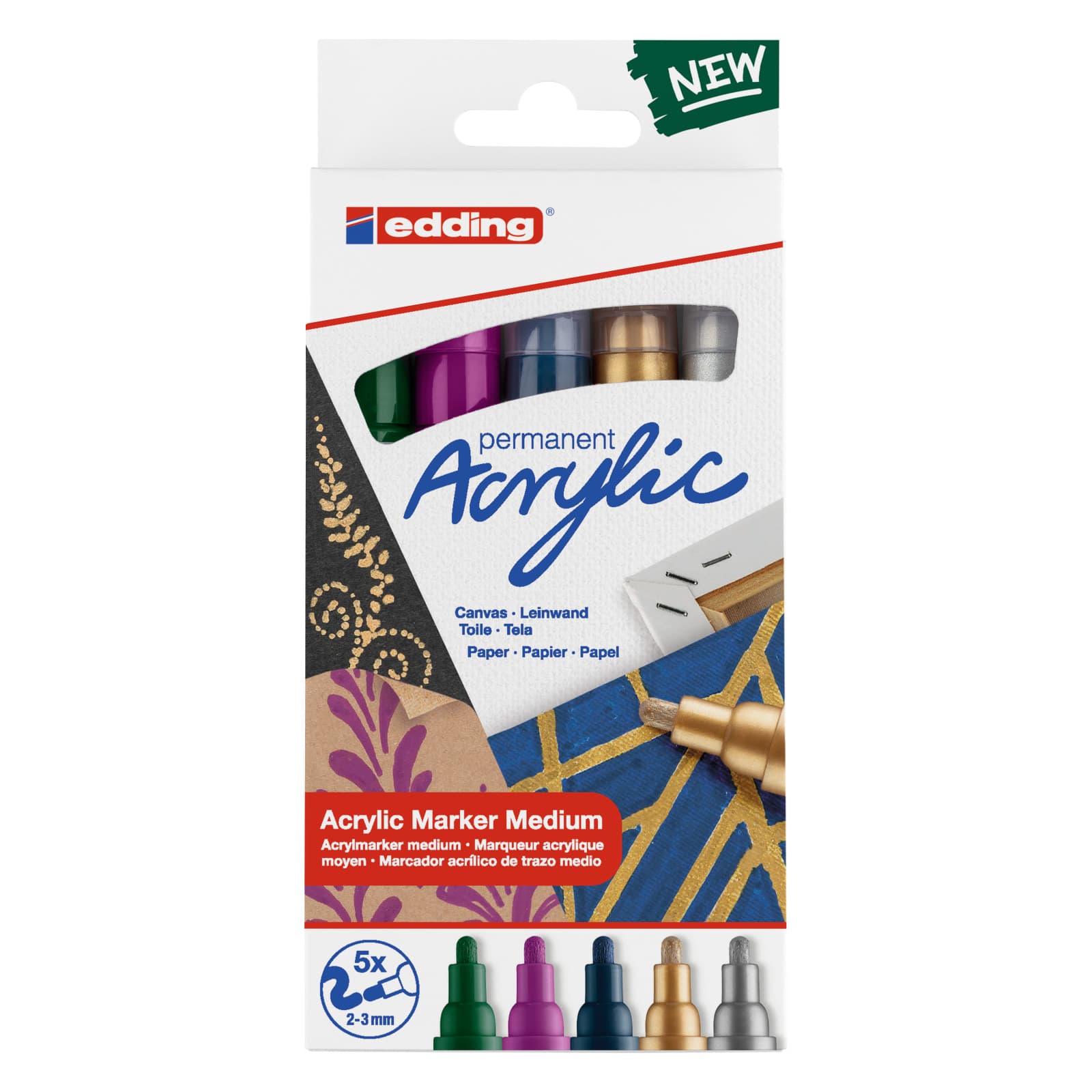 Edding&#xAE; Festive Colors 5100 Acrylic Marker Medium Set