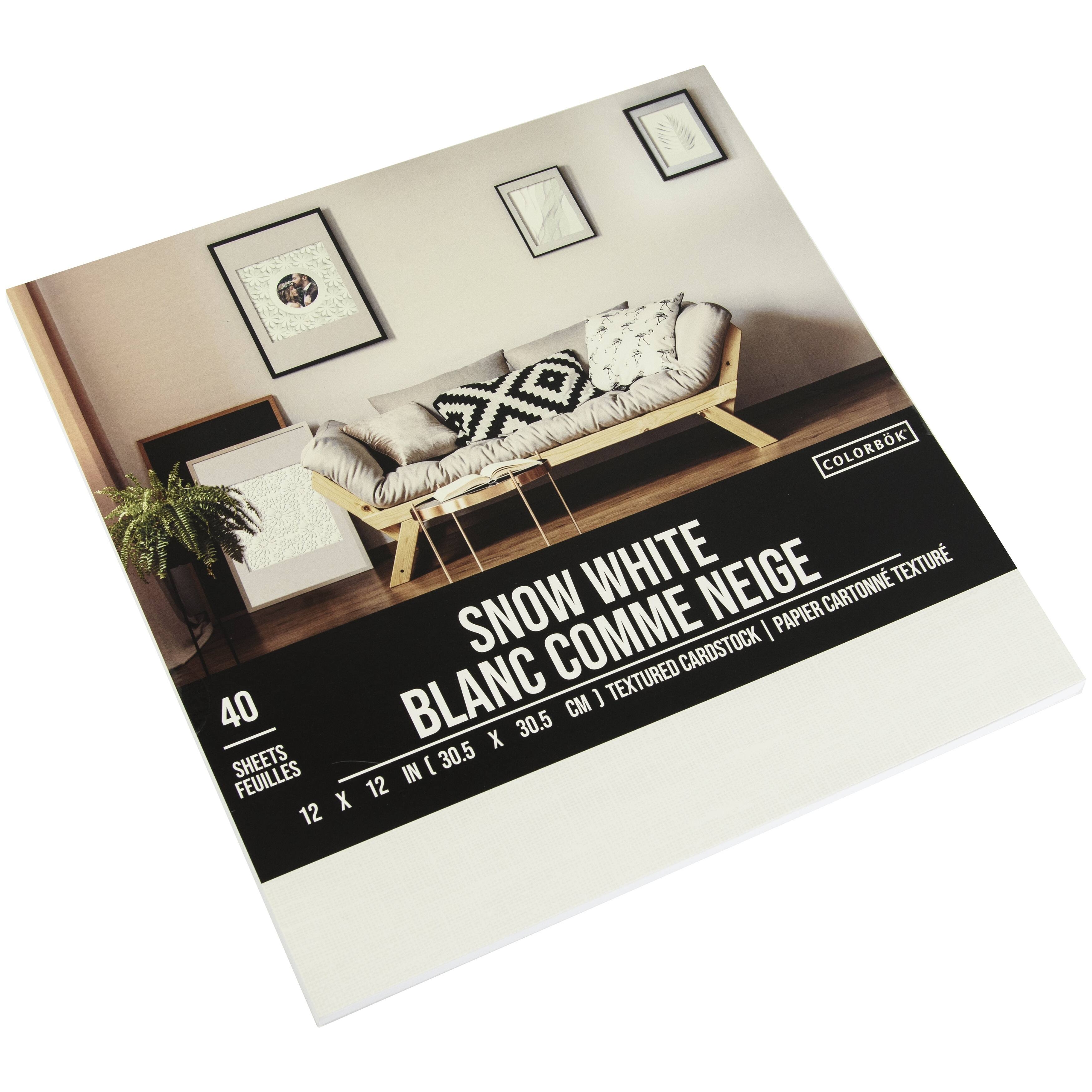 Colorbok&#xAE; Snow White Textured Cardstock Pad, 12&#x22; x 12&#x22;