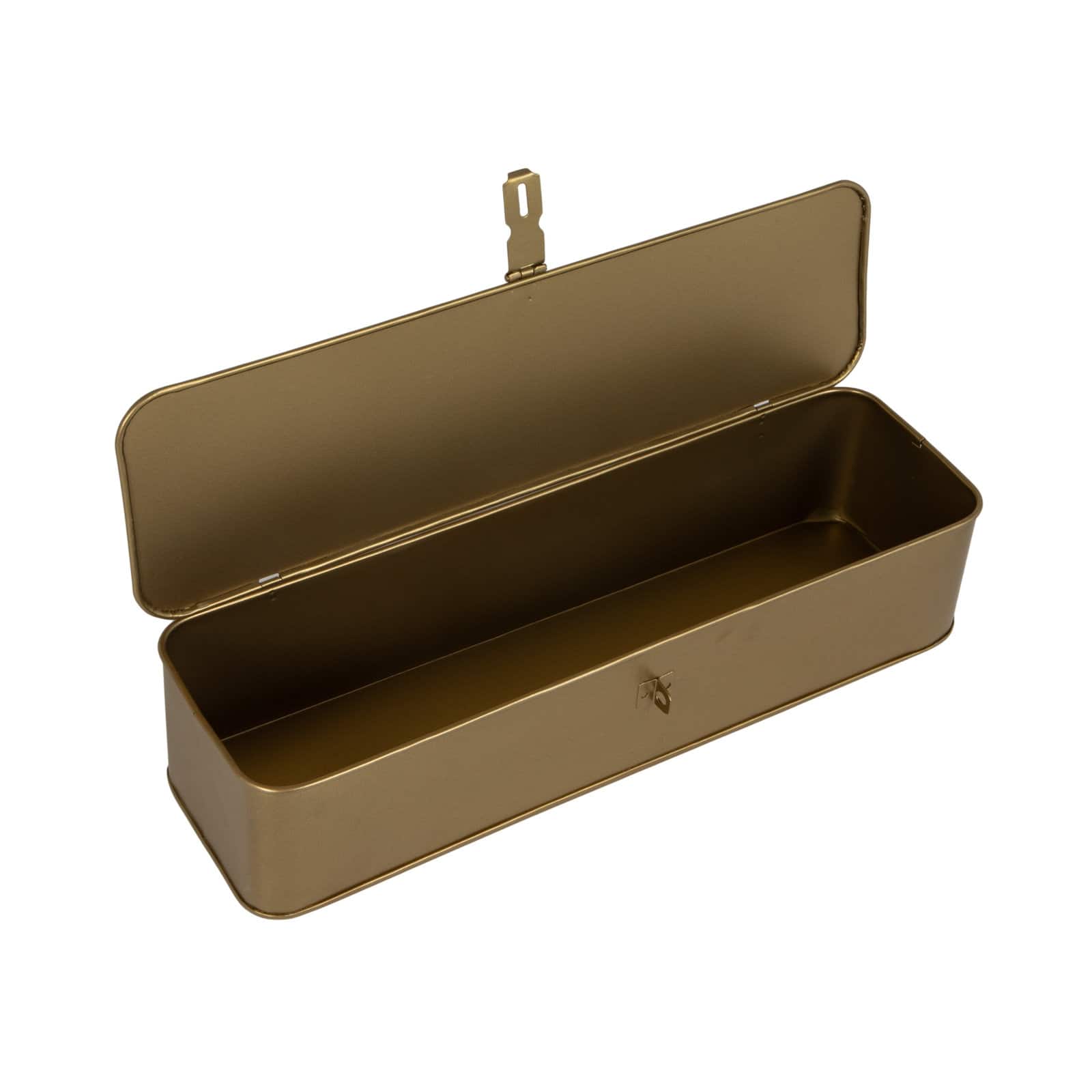 Hello Honey® Decorative Metal Boxes with Gold Finish Set