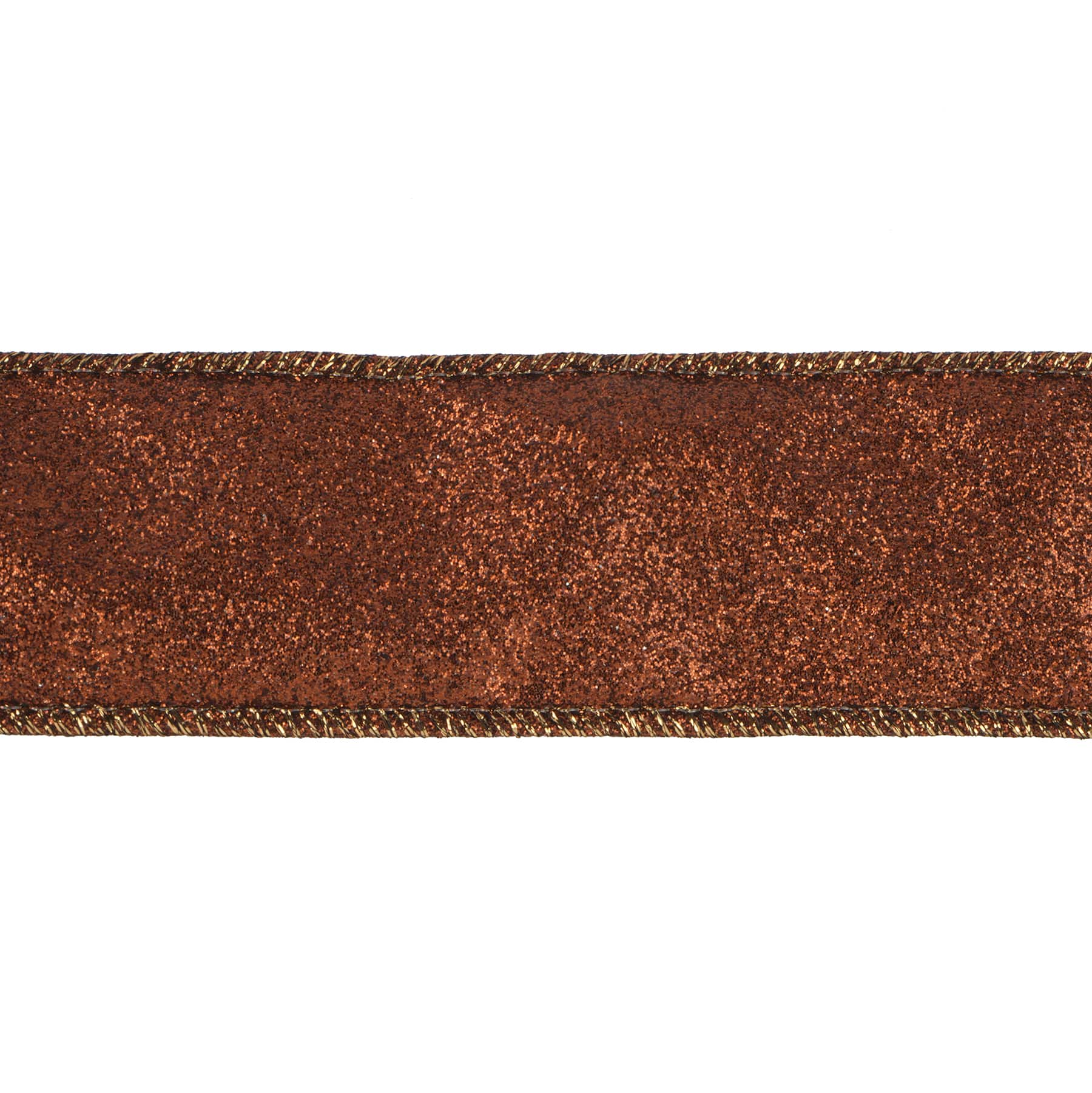 1.5&#x22; x 30ft. Brown Wired Glitter Ribbon by Celebrate It&#xAE;