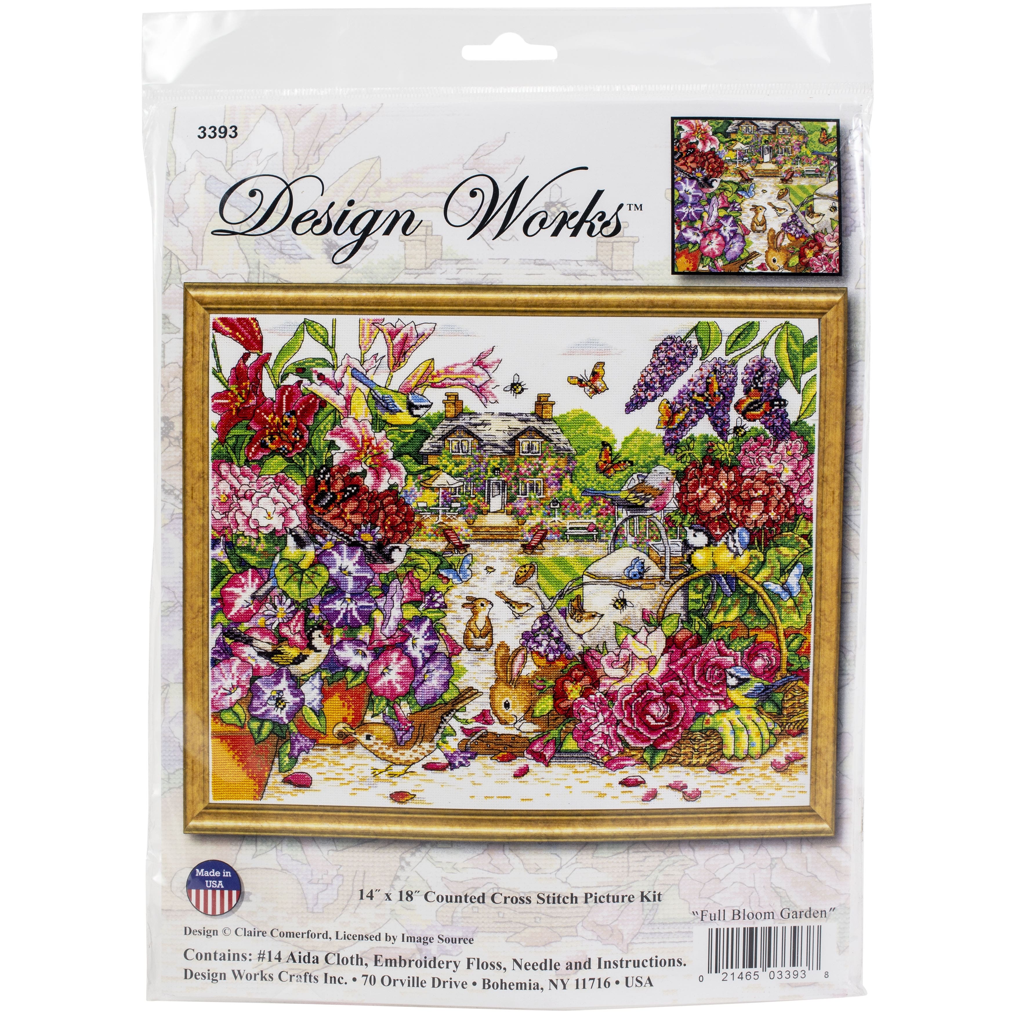 Design Works&#x2122; Full Bloom Garden Counted Cross Stitch Kit
