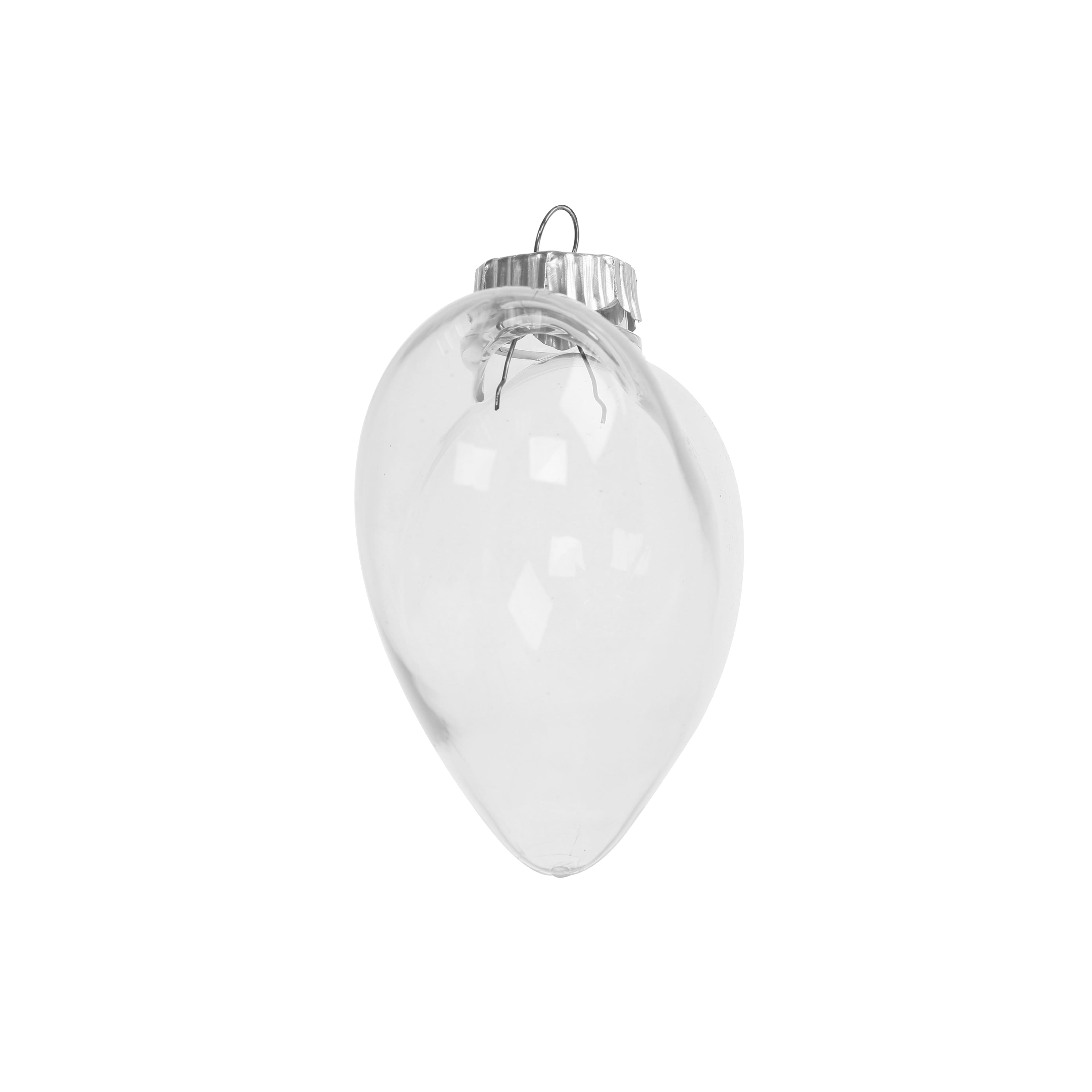 4 Pack 4&#x22; Clear DIY Plastic Heart Ornaments by Make Market&#xAE;