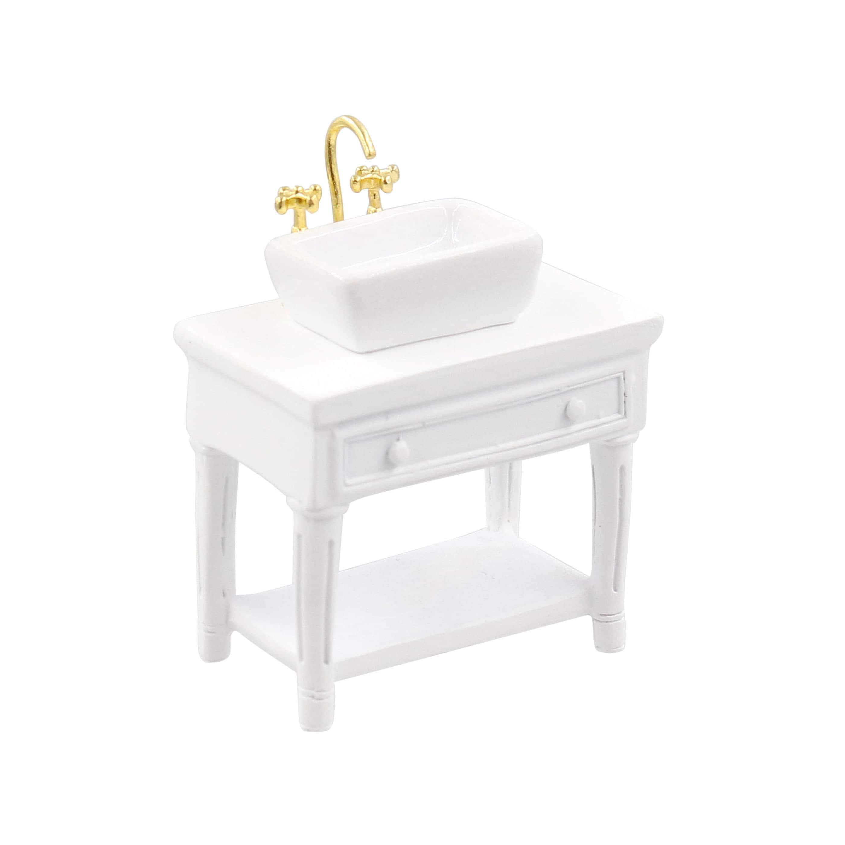 Miniature White Bathroom Sink by Make Market&#xAE;