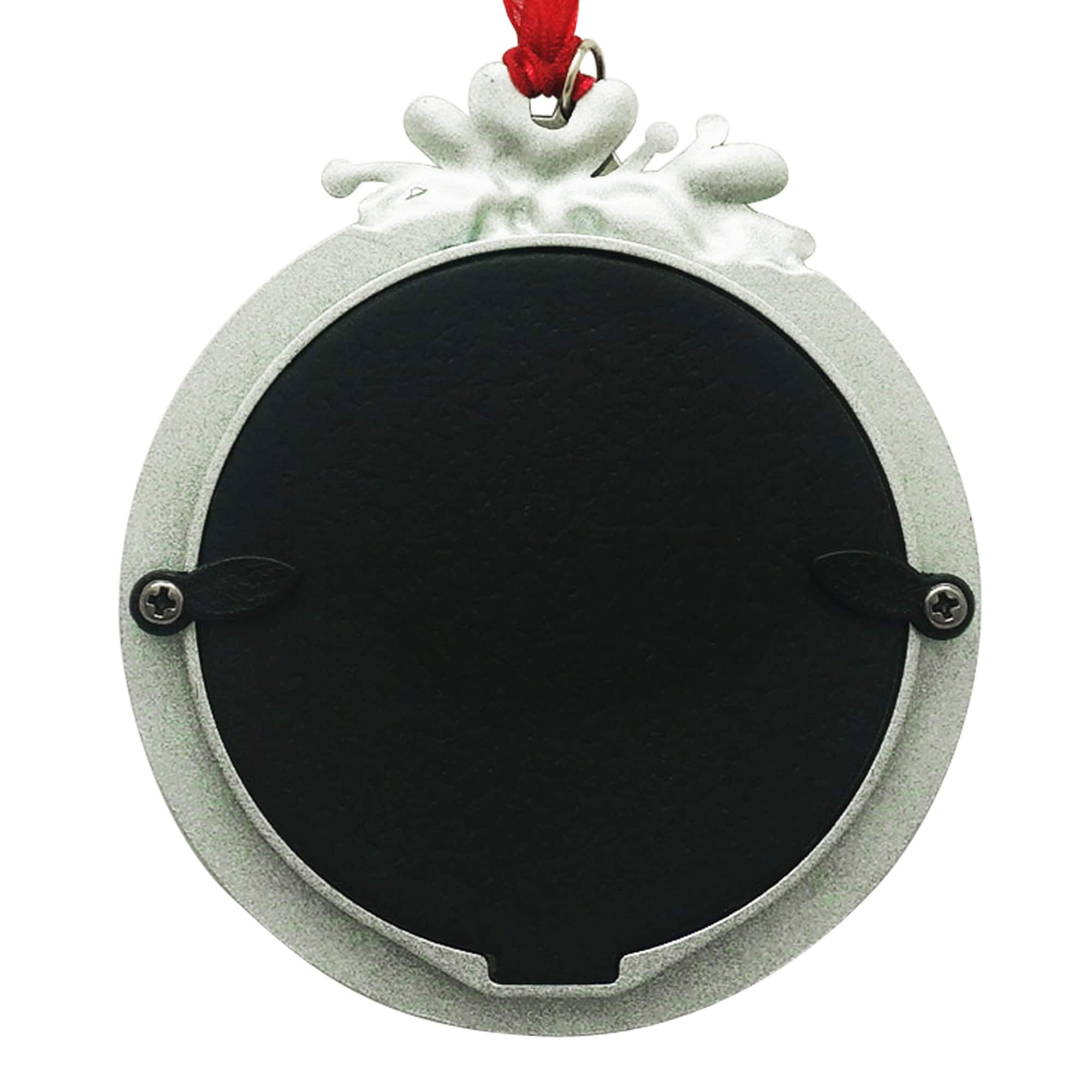 2.5&#x22; x 2.5&#x22; Red &#x26; Silver with Holly 2024 Ornament Frame by Studio D&#xE9;cor&#xAE;