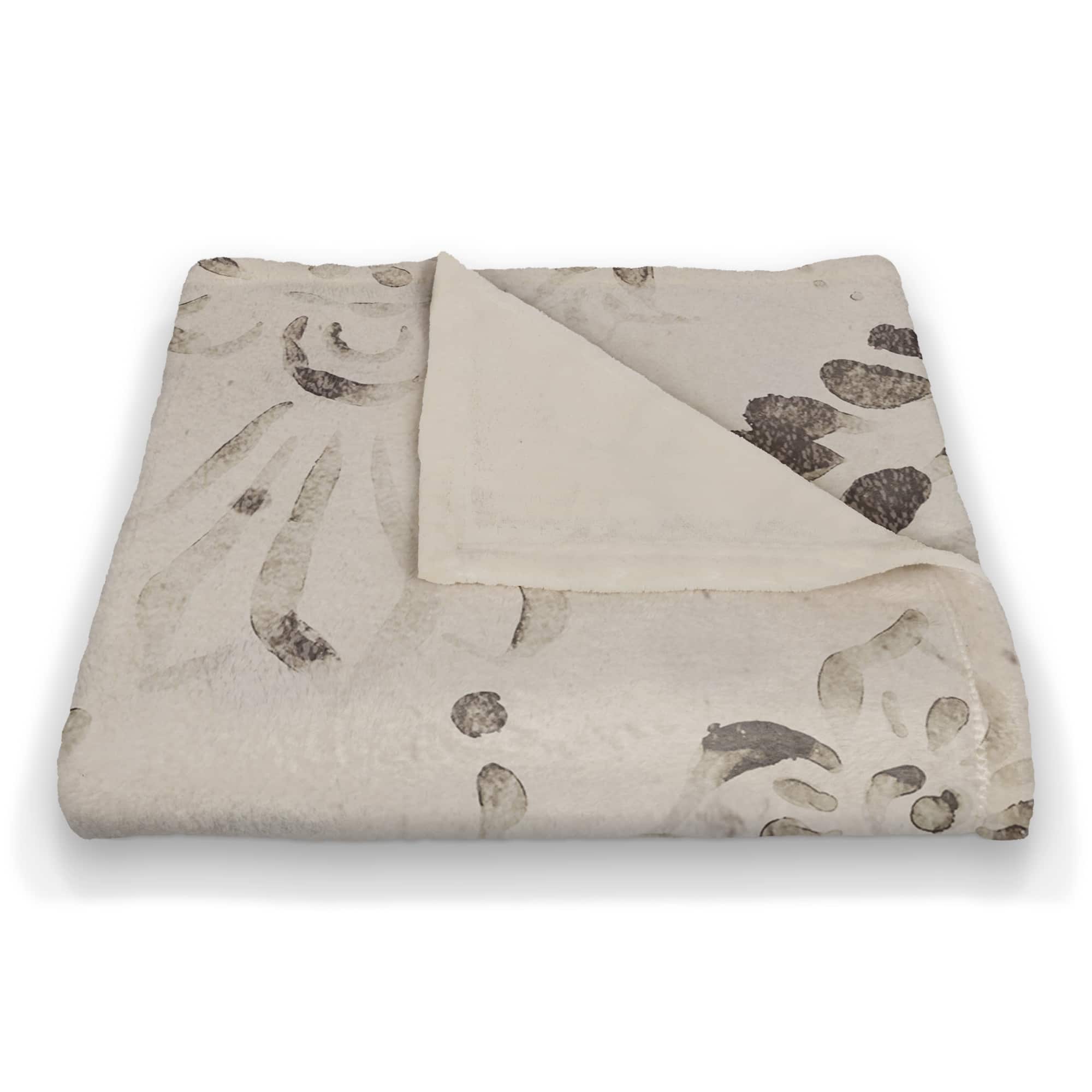 Vintage Paisley Coral Fleece Blanket
