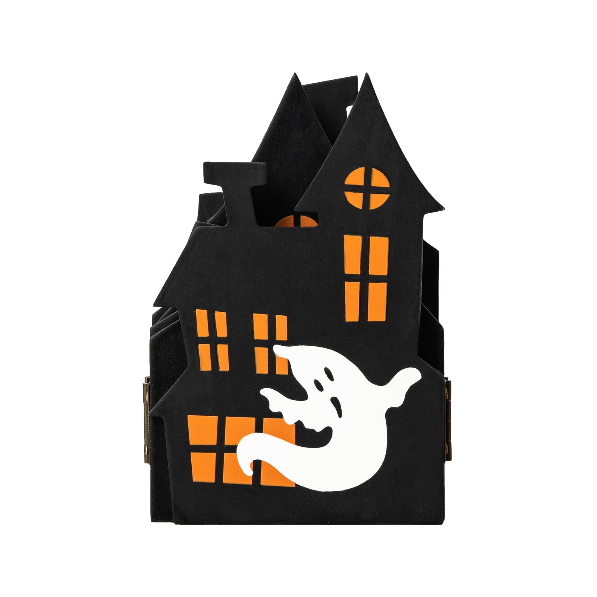 Glitzhome&#xAE; 2ft. Halloween Hinged Haunted House Table D&#xE9;cor