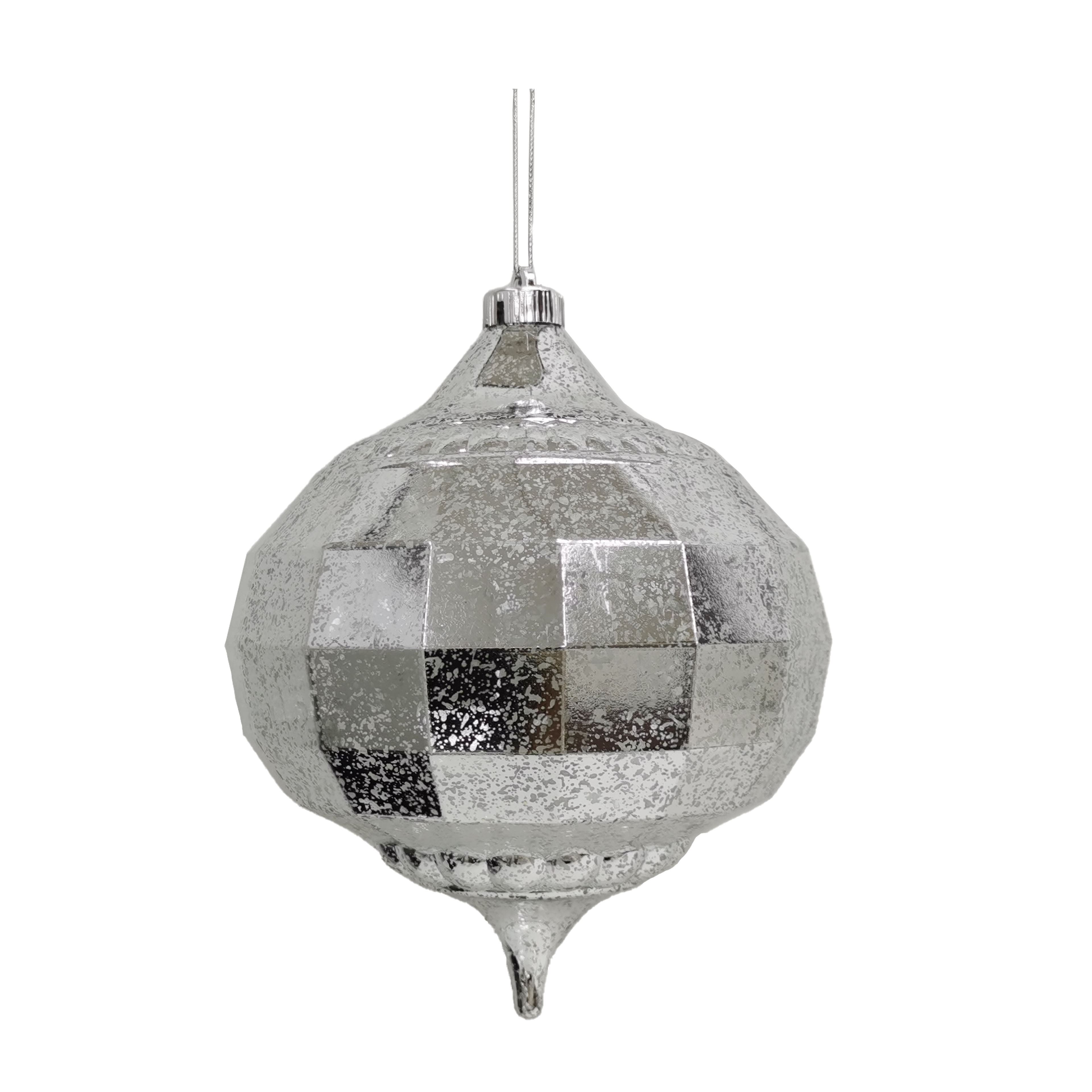 9.5&#x22; Silver Mercury Glass Onion Ornament by Ashland&#xAE;