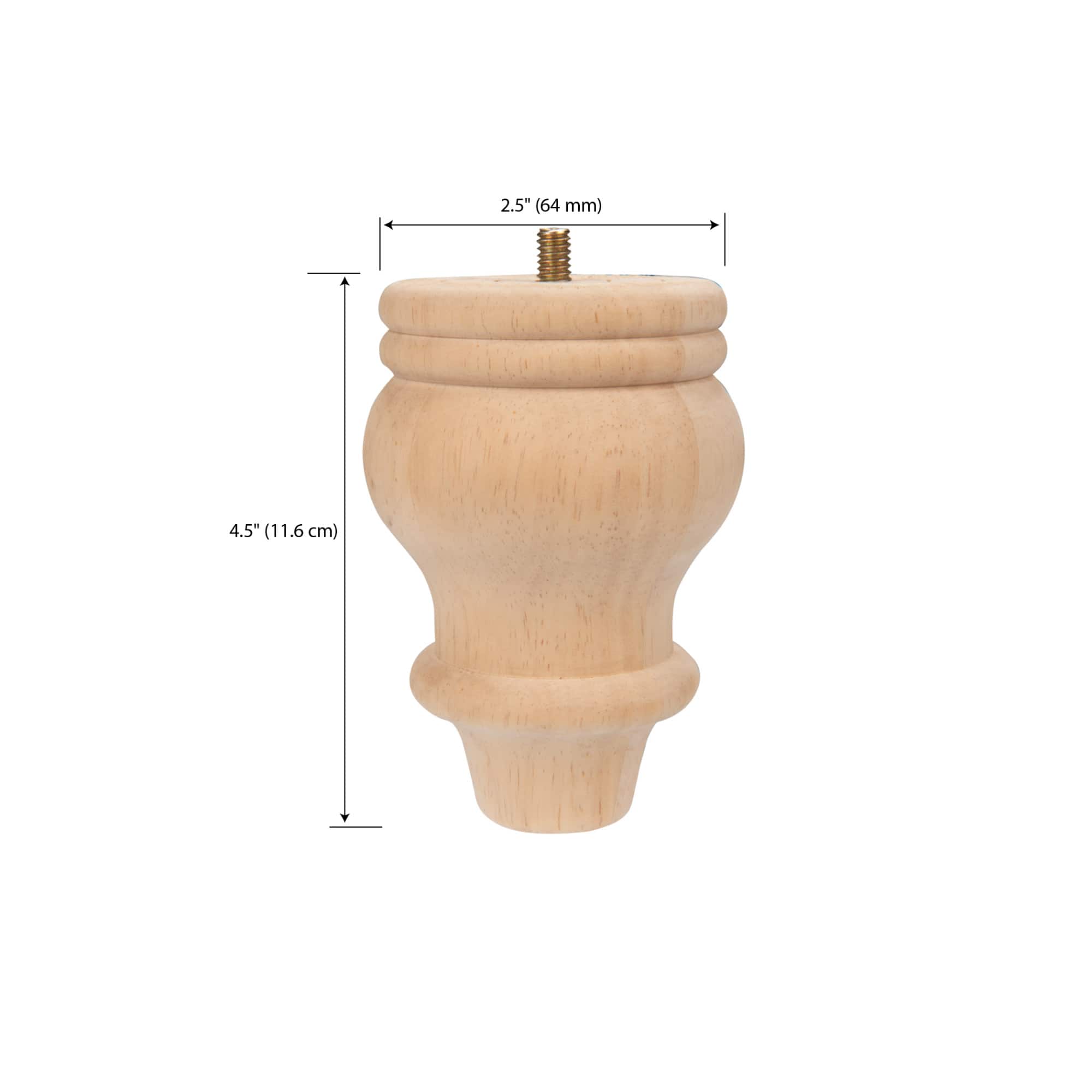 Dritz® Home Wood Curved Country Bun Feet, 2ct.