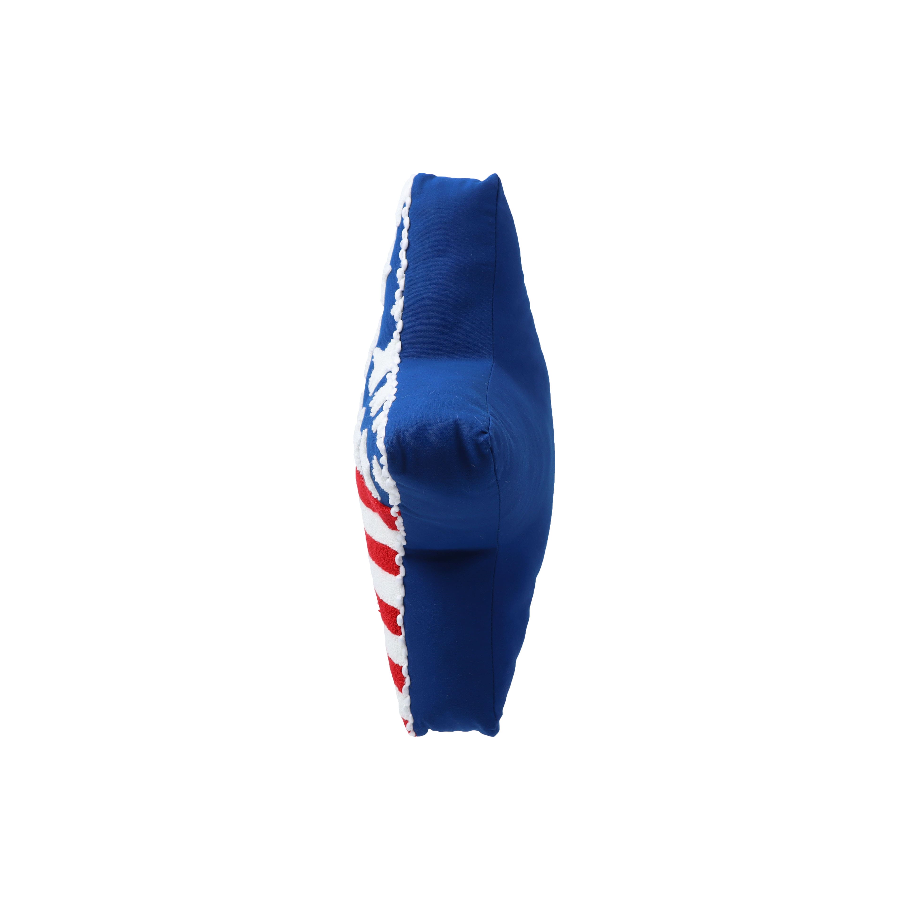 18&#x22; x 17&#x22; Red, White &#x26; Blue Star Shaped Throw Pillow by Celebrate It&#x2122;