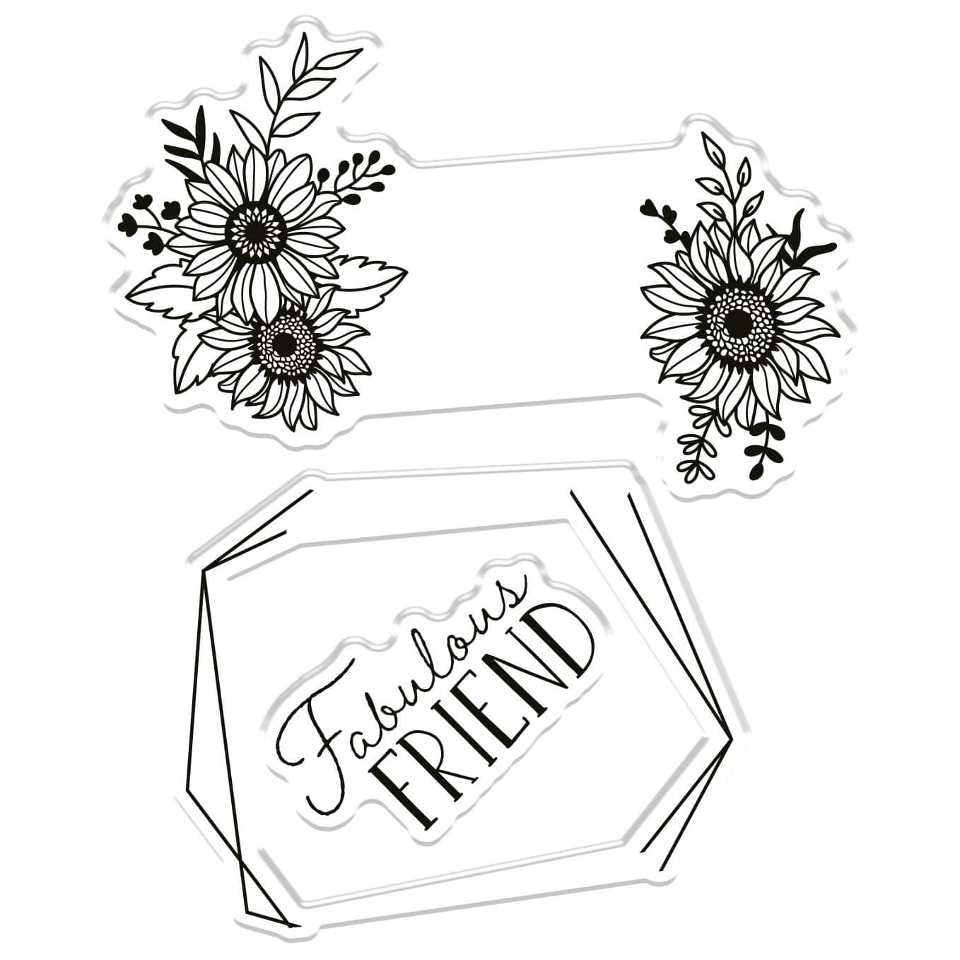 Nature&#x27;s Garden Sunflower Collection Fabulous Frame Stamps &#x26; Die Set