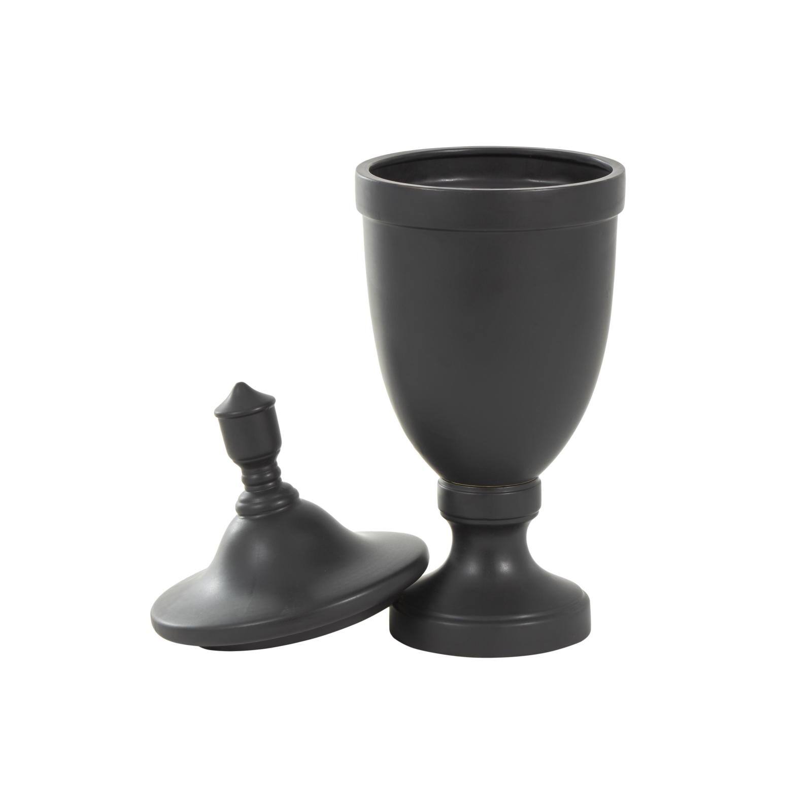 Ceramic Fluted Urn-Shaped Living Room Decorative Jar with Lid