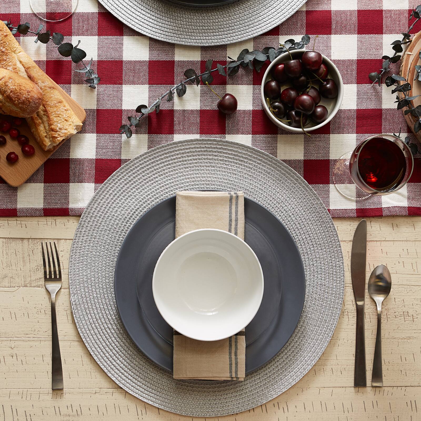 DII&#xAE; Round Plastic Woven Placemats, 6ct.