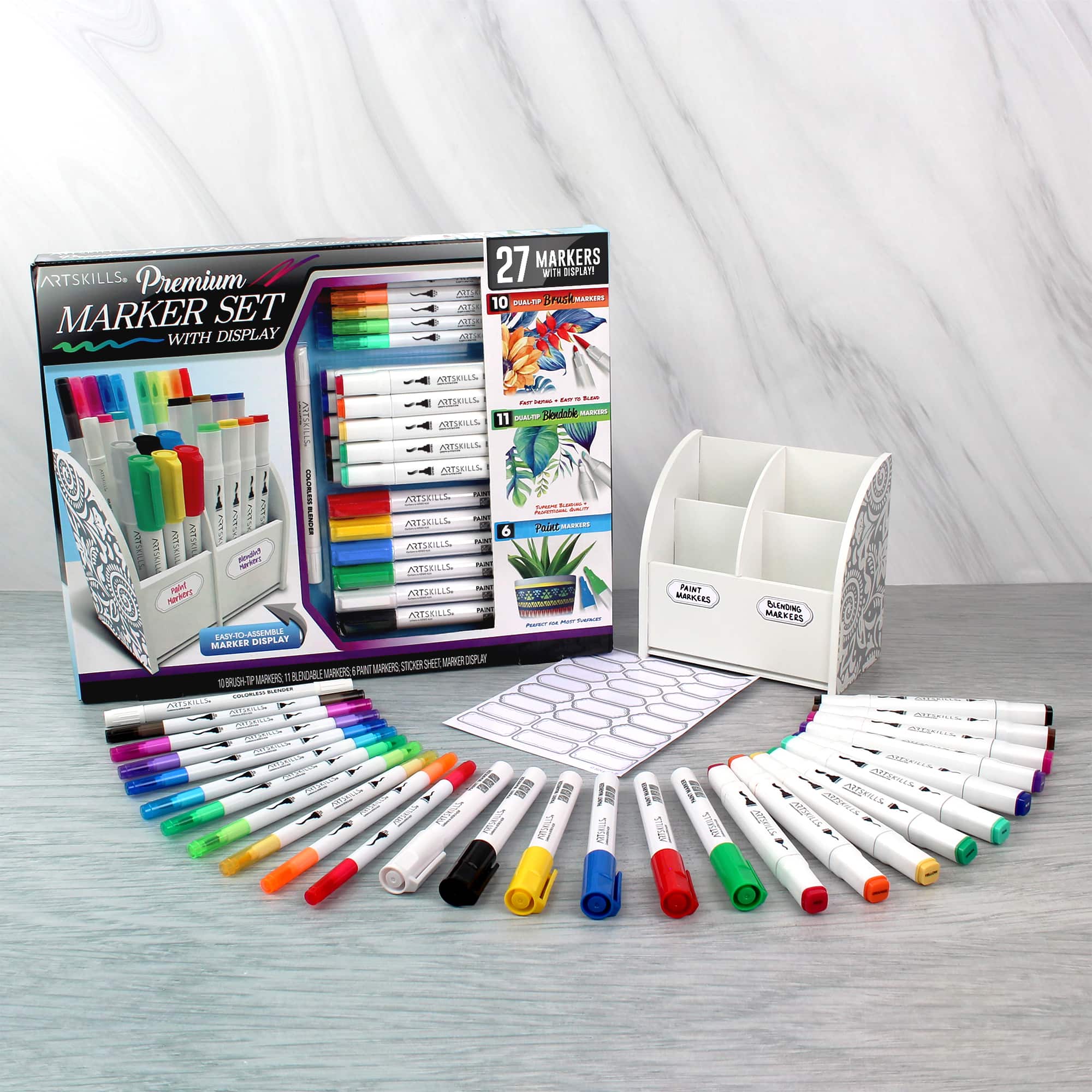 ArtSkills&#xAE; Art Marker Variety Set with Marker Display
