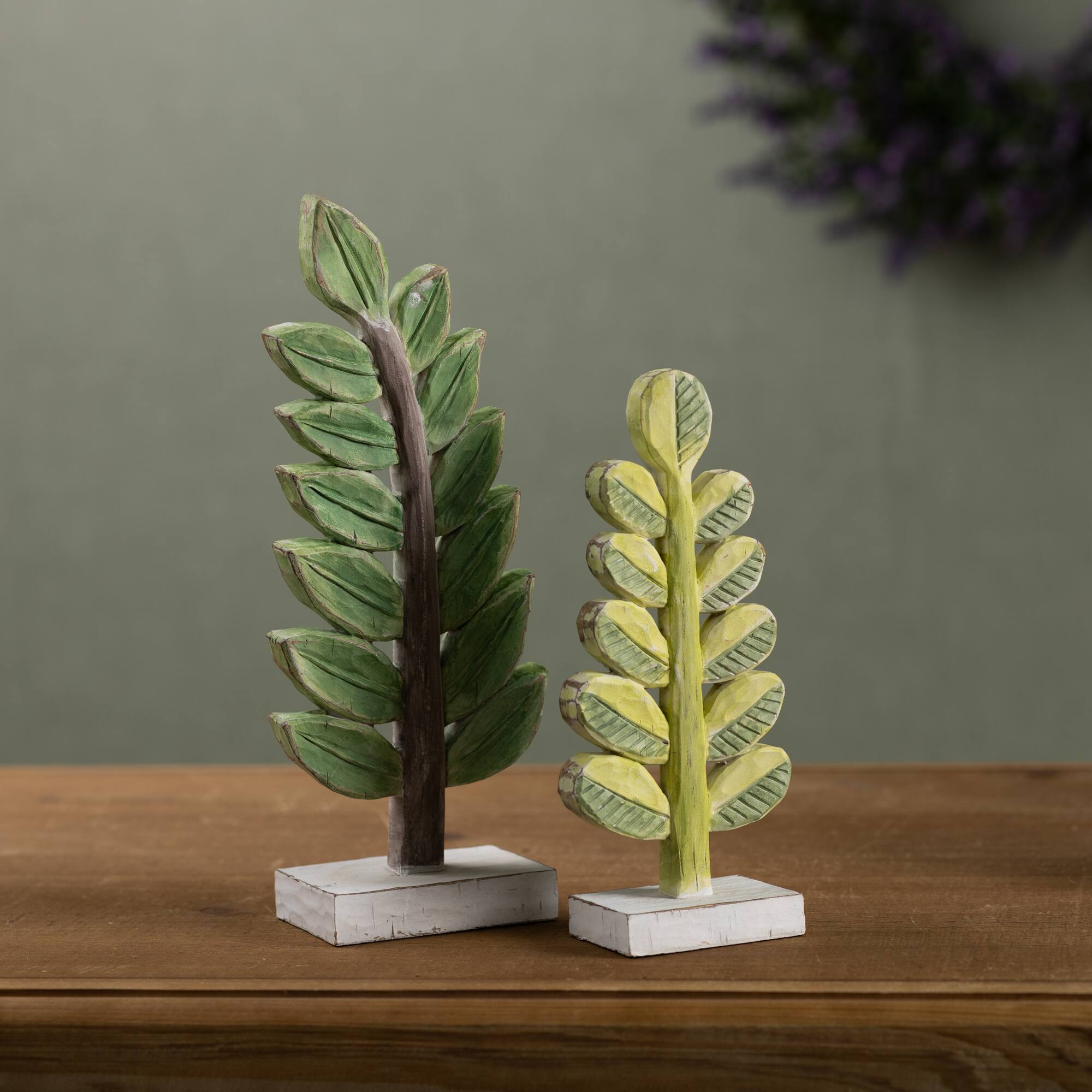 Carved Leaf D&#xE9;cor Set