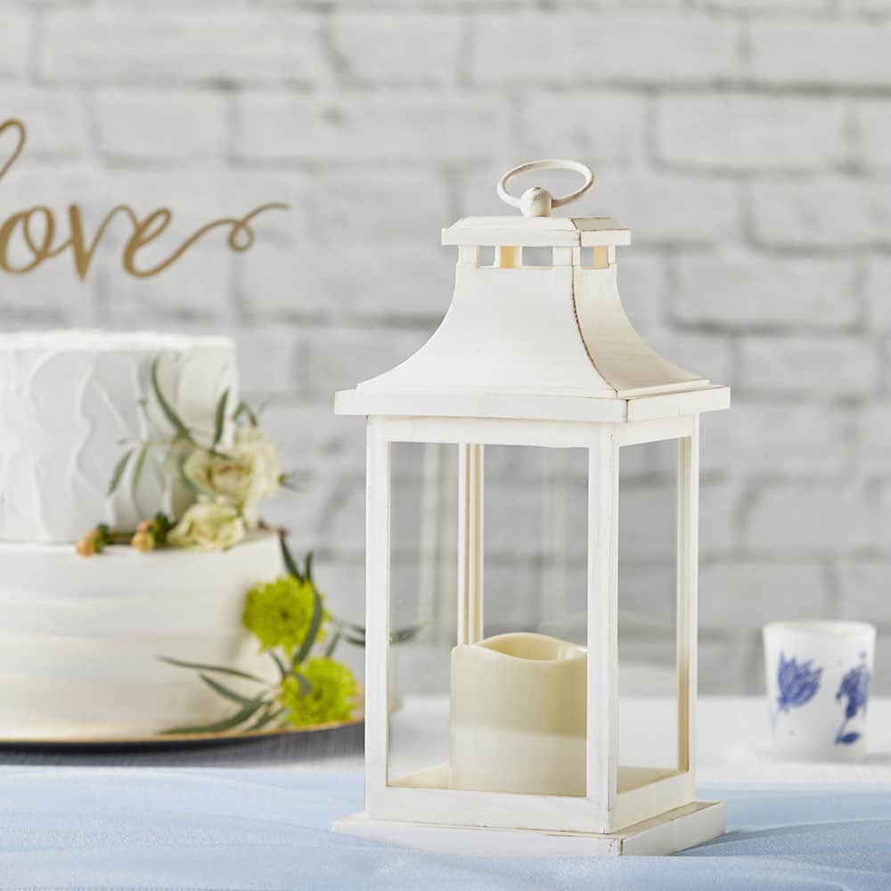 Kate Aspen® Hampton Ivory LED Vintage Decorative Lantern