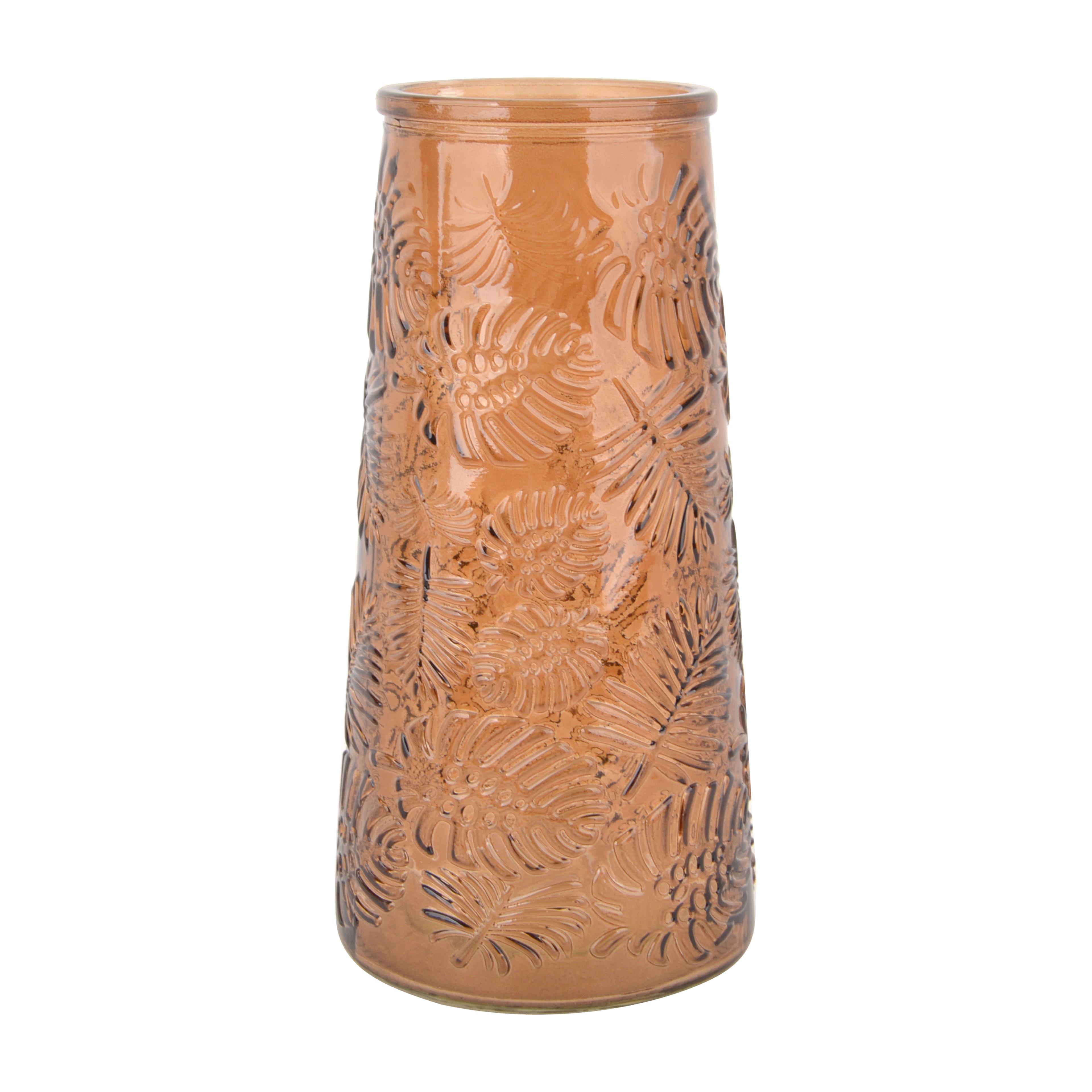 8&#x22; Leaf Pattern Glass Vase by Ashland&#xAE;