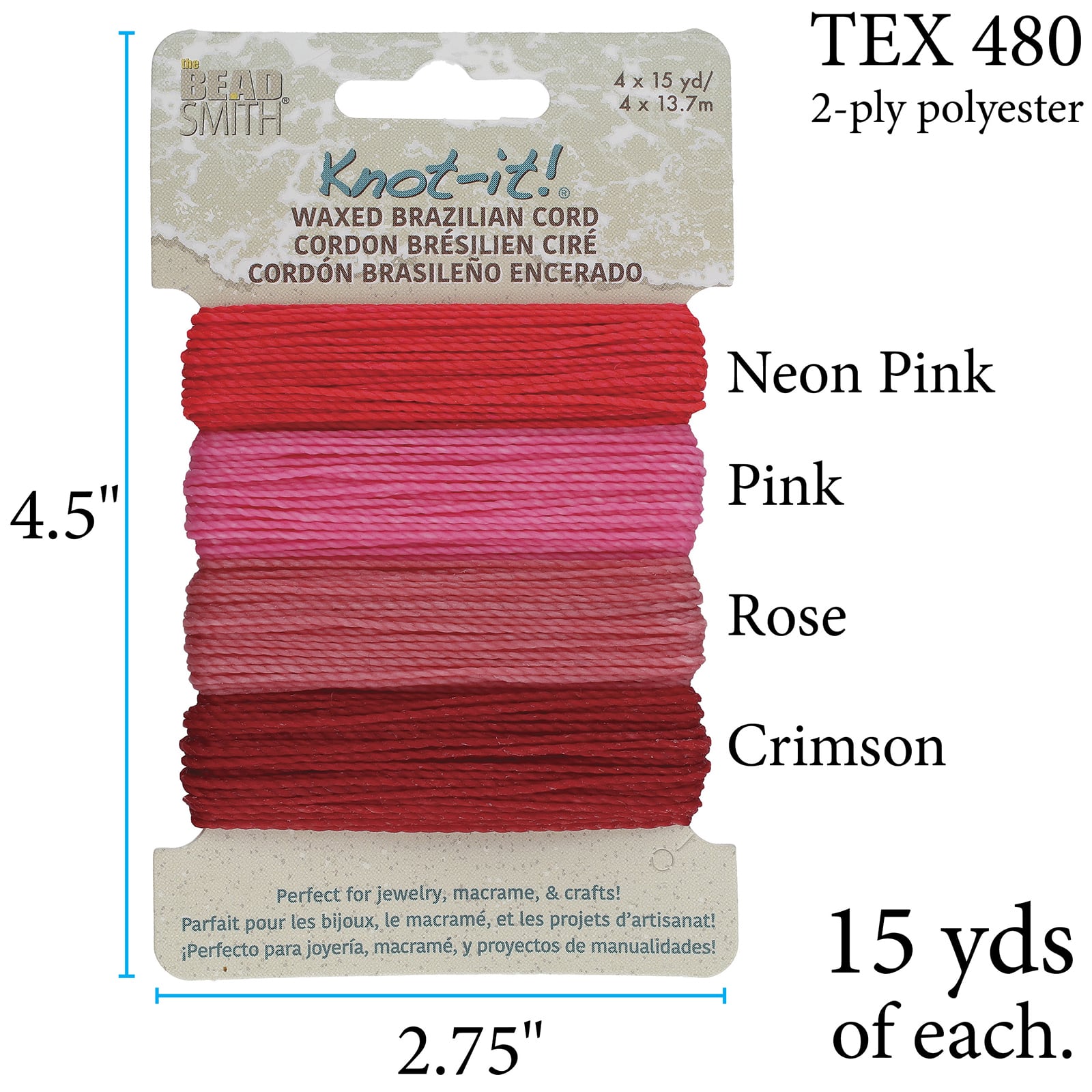 Beadsmith&#xAE; Knot-it!&#x2122; Waxed Brazilian Cord