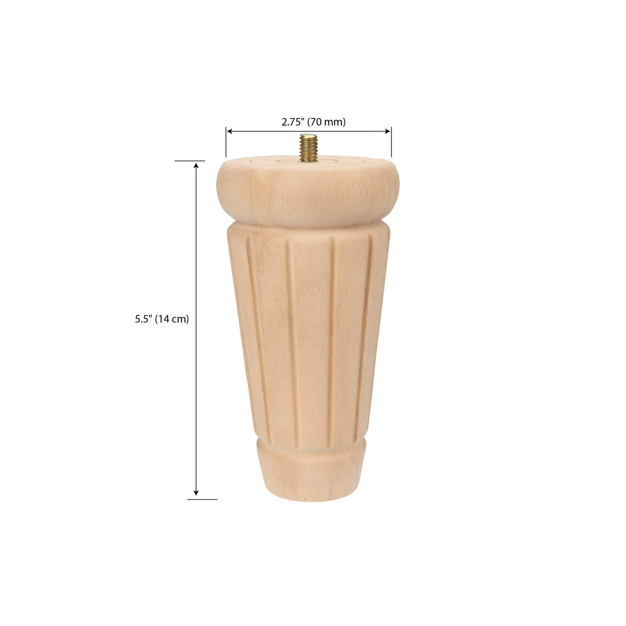 Dritz® Home Unfinished Wood Fluted Column Bun Feet, 2ct.