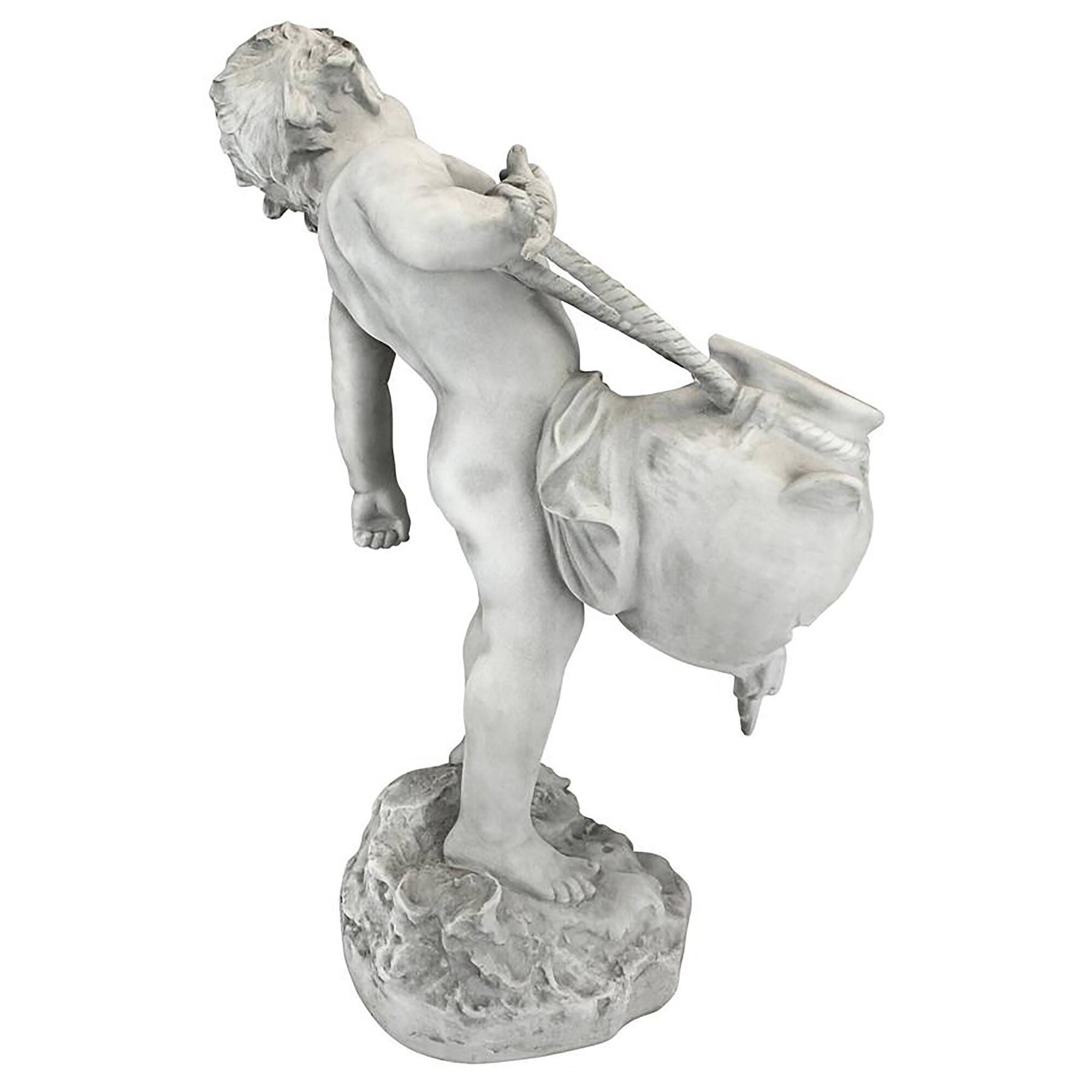 Design Toscano 22&#x22; Young Child Urn Carrier Garden Statue