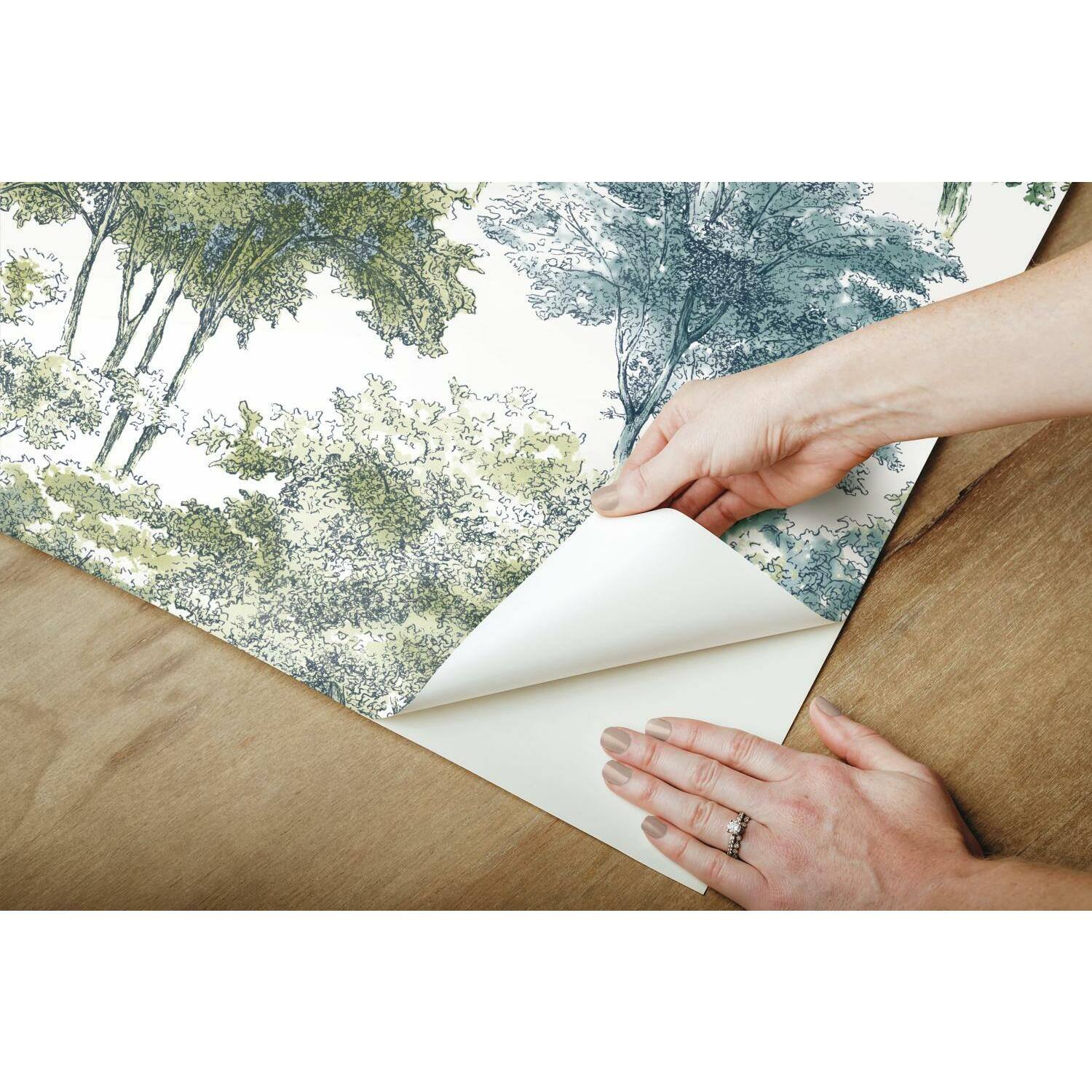 RoomMates Old World Trees Peel &#x26; Stick Wallpaper