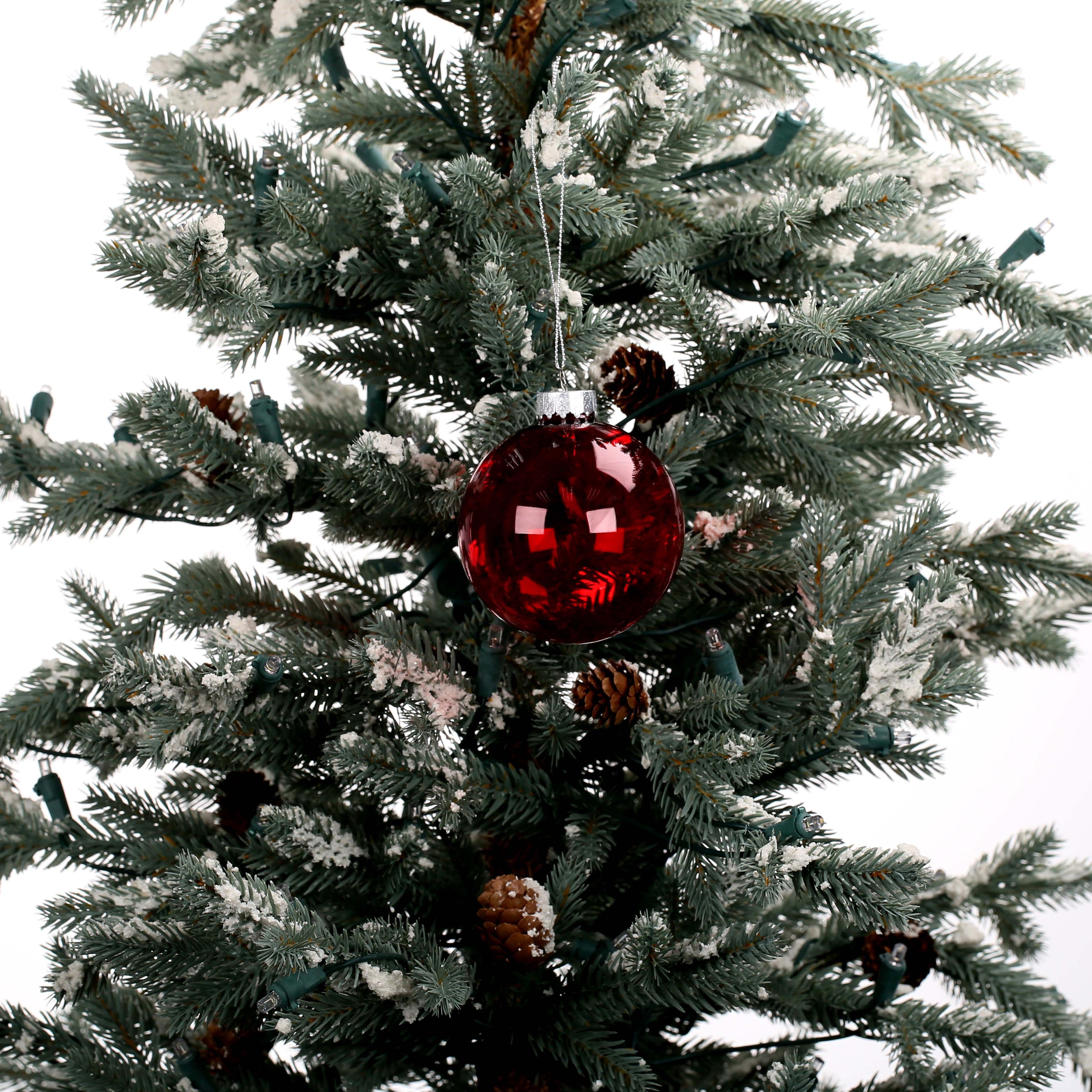 6 Pack 3&#x22; Clear Red Ornaments by Ashland&#xAE;