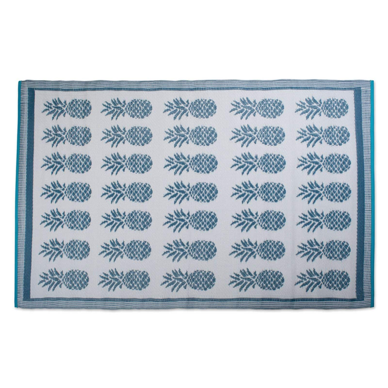 DII&#xAE; Blue Pineapple Outdoor Rug, 4ft. x 6ft.